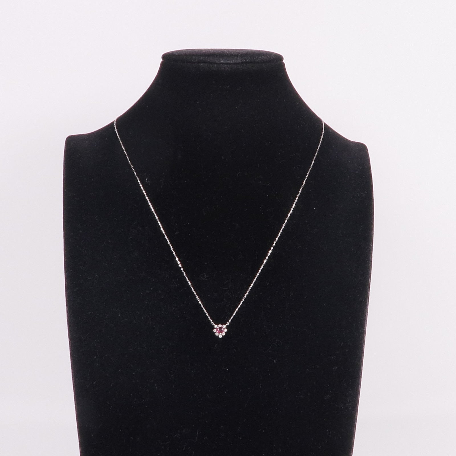 JEWELRY 18K白金Pink Sapphire Diamond Necklace粉紅藍寶石/鑽石項鍊