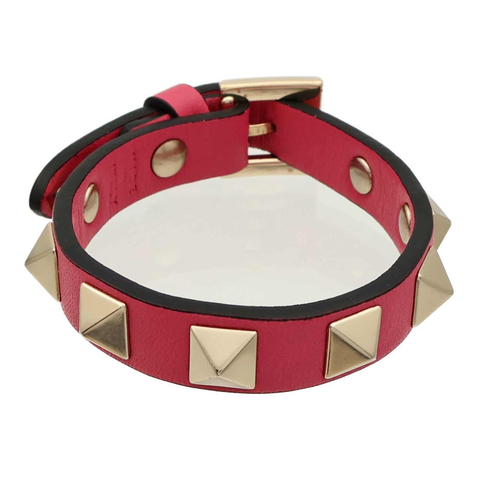 Valentino 牛皮皮革/金屬Rockstud Bracelet手鐲
