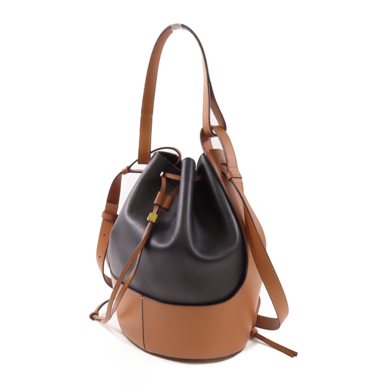 LOEWE 牛皮皮革Balloon金扣手挽肩背兩用袋