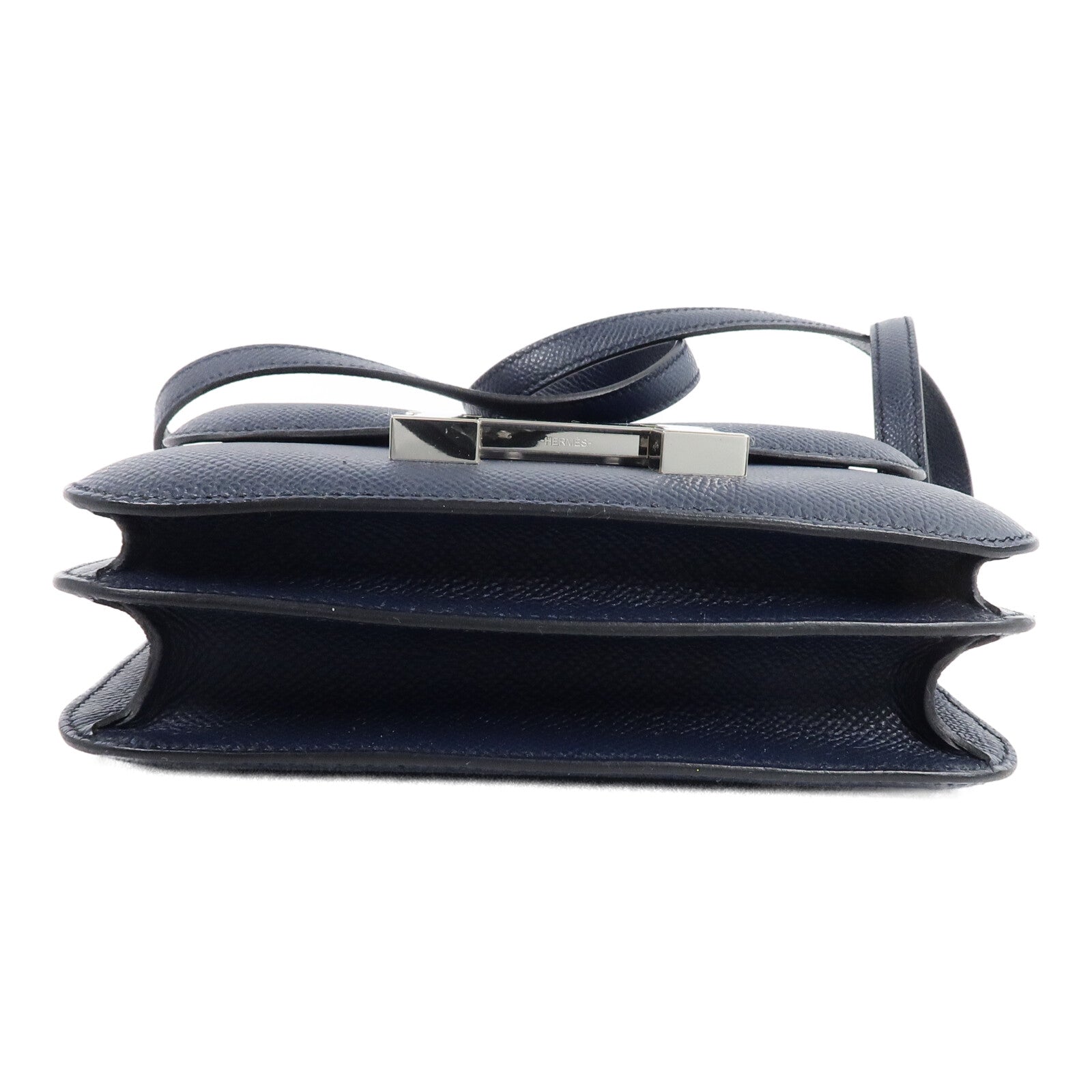 HERMES Epsom皮革Constance Mini肩背袋Blue Indigo