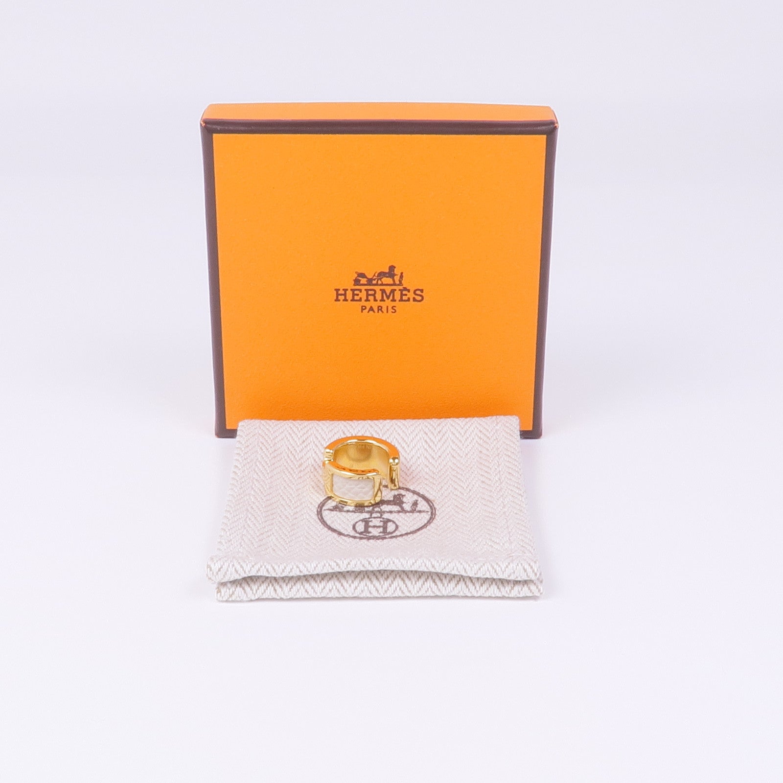 HERMES 【激減優惠】金屬/皮革Olympe Ear Cuff耳夾