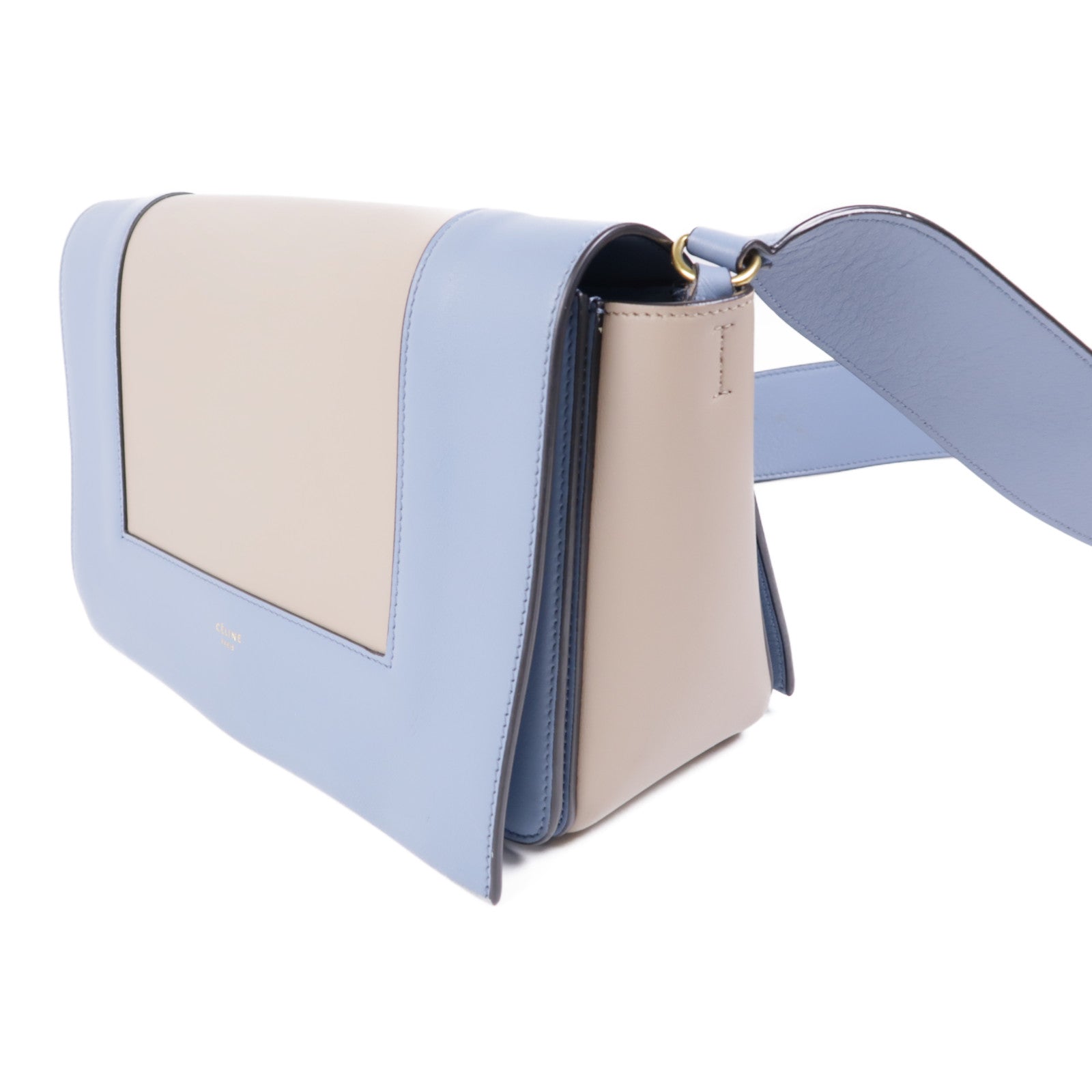 CELINE 牛皮皮革Flame Bag金扣肩背袋