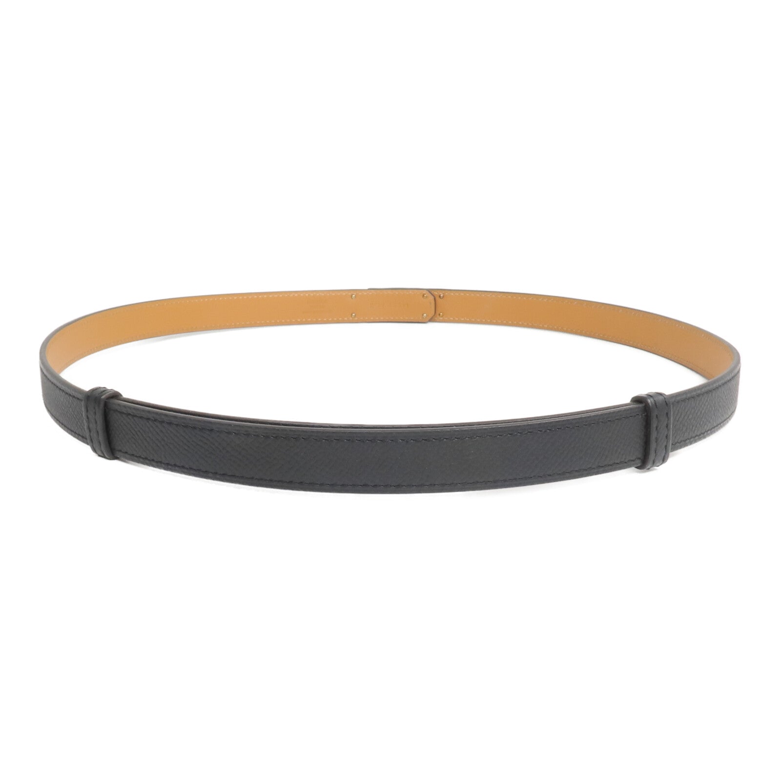 HERMES Epsom皮革Kelly 18 Belt皮帶Noir