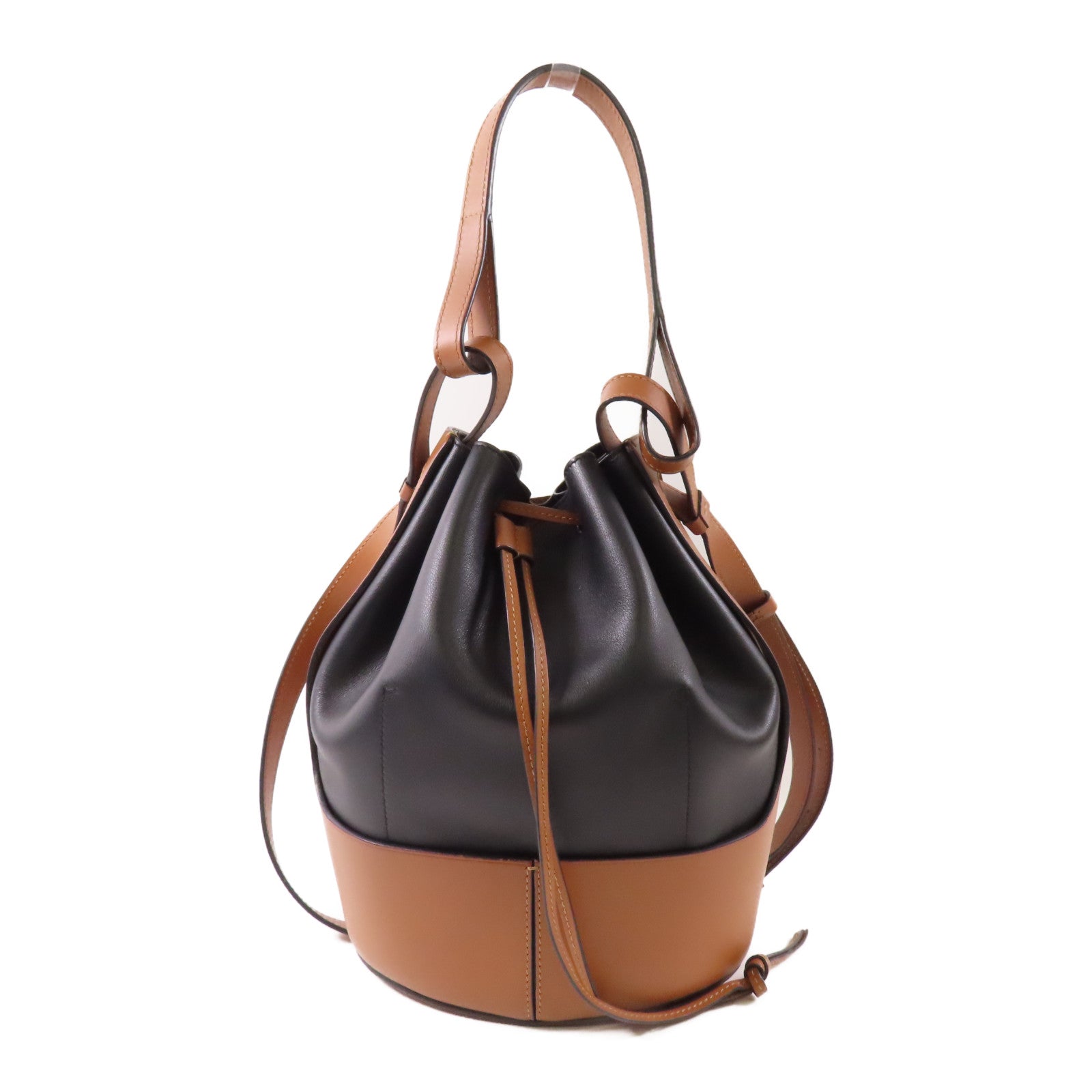 LOEWE 牛皮皮革Balloon金扣手挽肩背兩用袋
