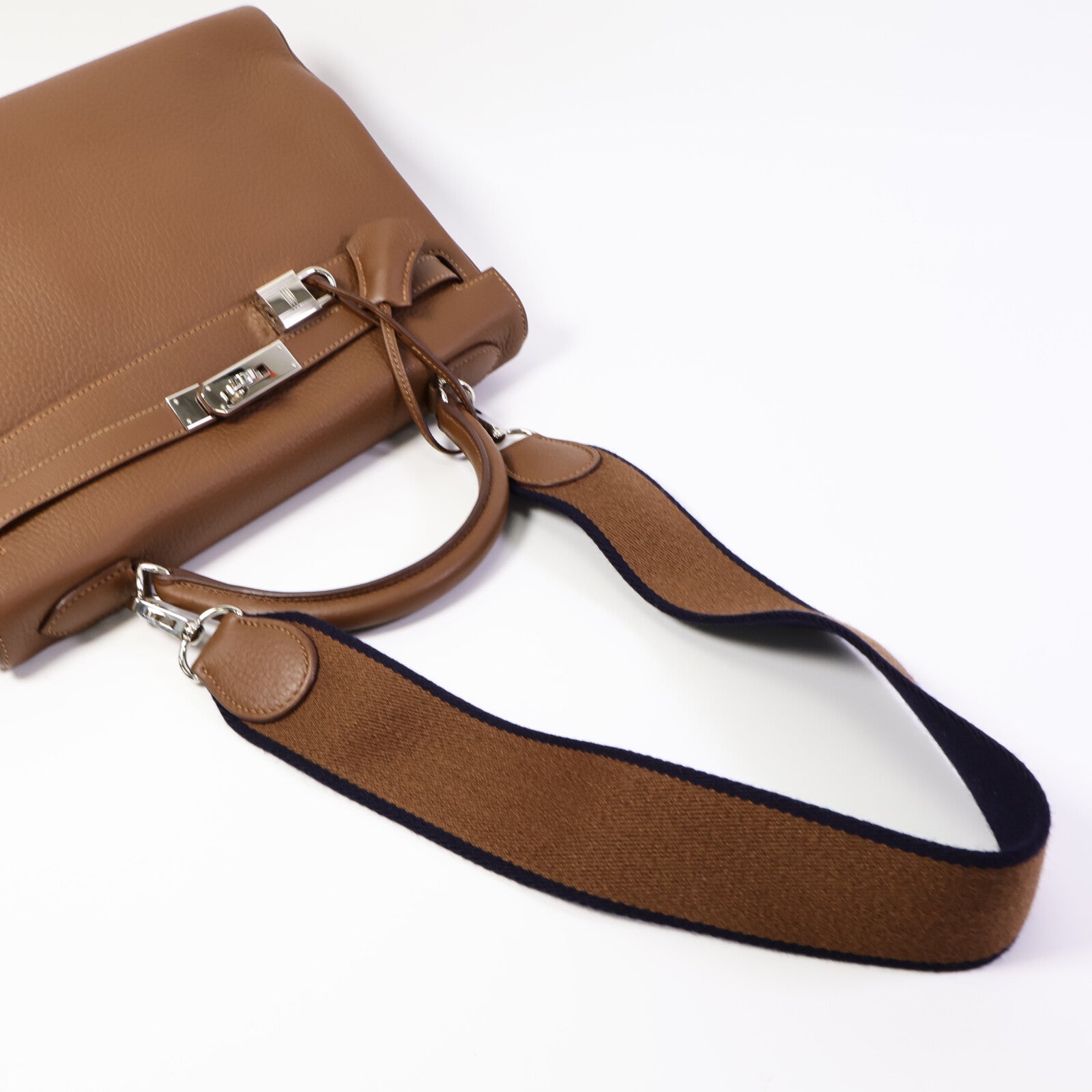 HERMES Clemence皮革Kelly 32手挽肩背兩用袋