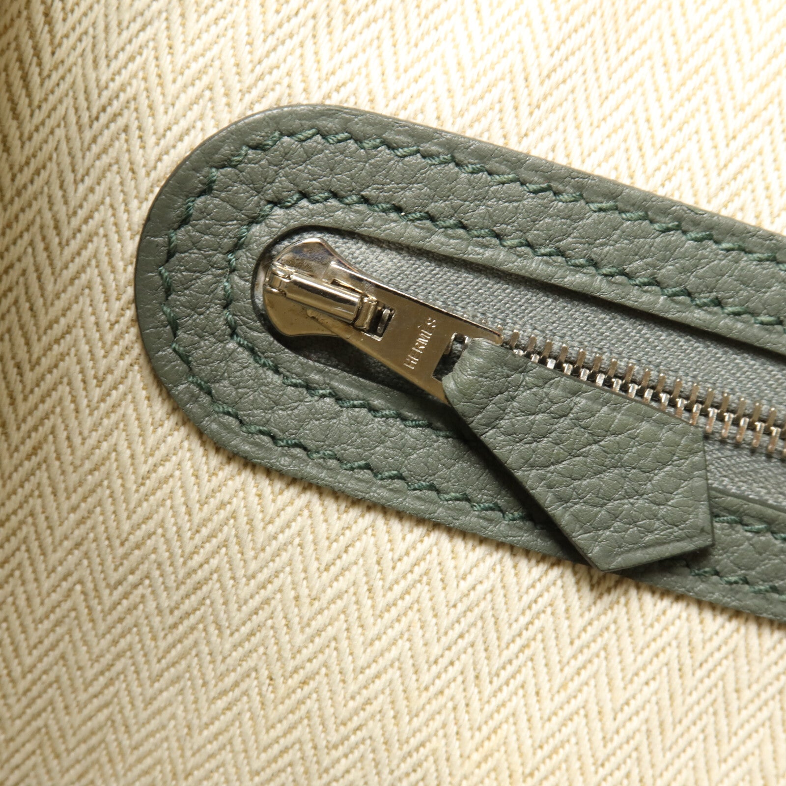 HERMES Negonda皮革Garden Party TPM手挽袋Vert Amande