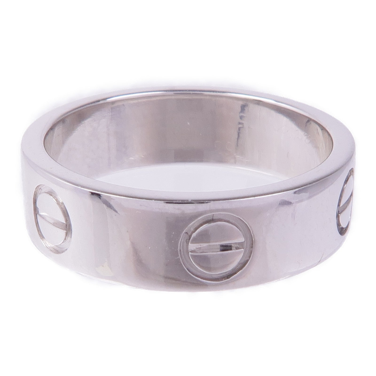 CARTIER【激減優惠】 18K白金Love Ring戒指Cartier#53/US#6.25