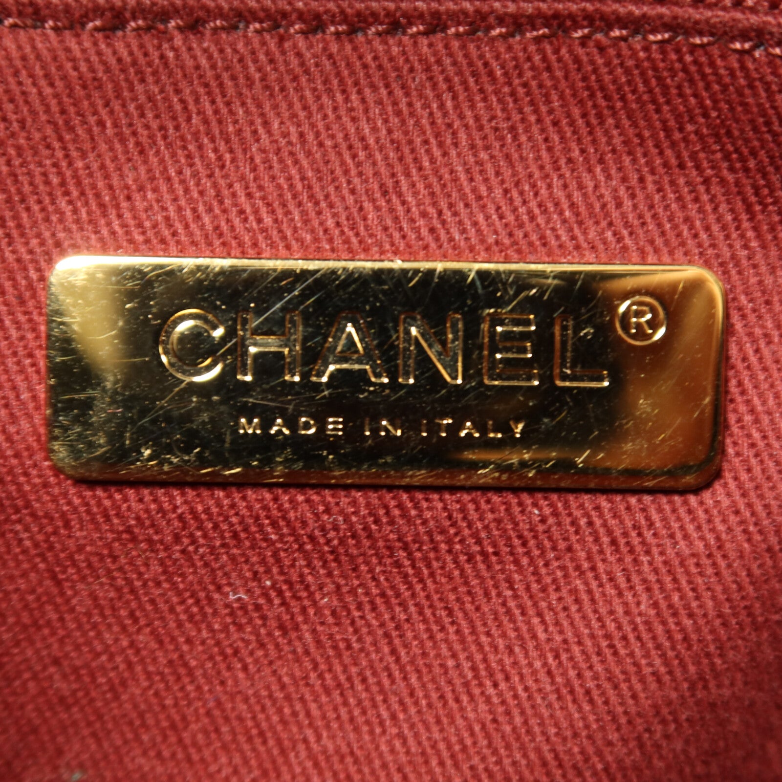 CHANEL 牛皮皮革Chain Shoulder金扣鏈帶肩背袋