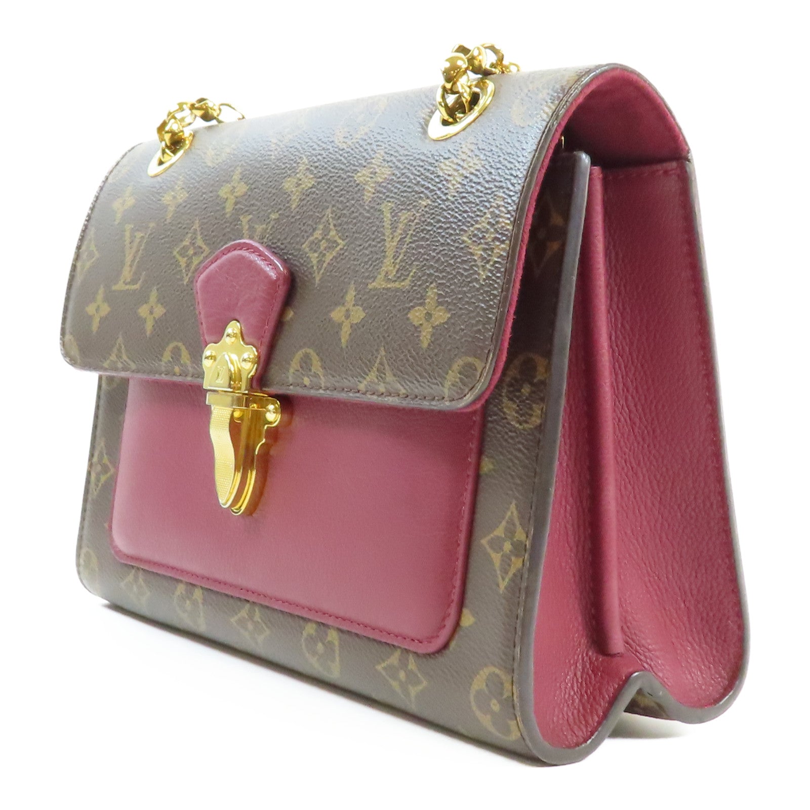 LOUIS VUITTON Monogram Victoire金扣鏈帶肩背袋