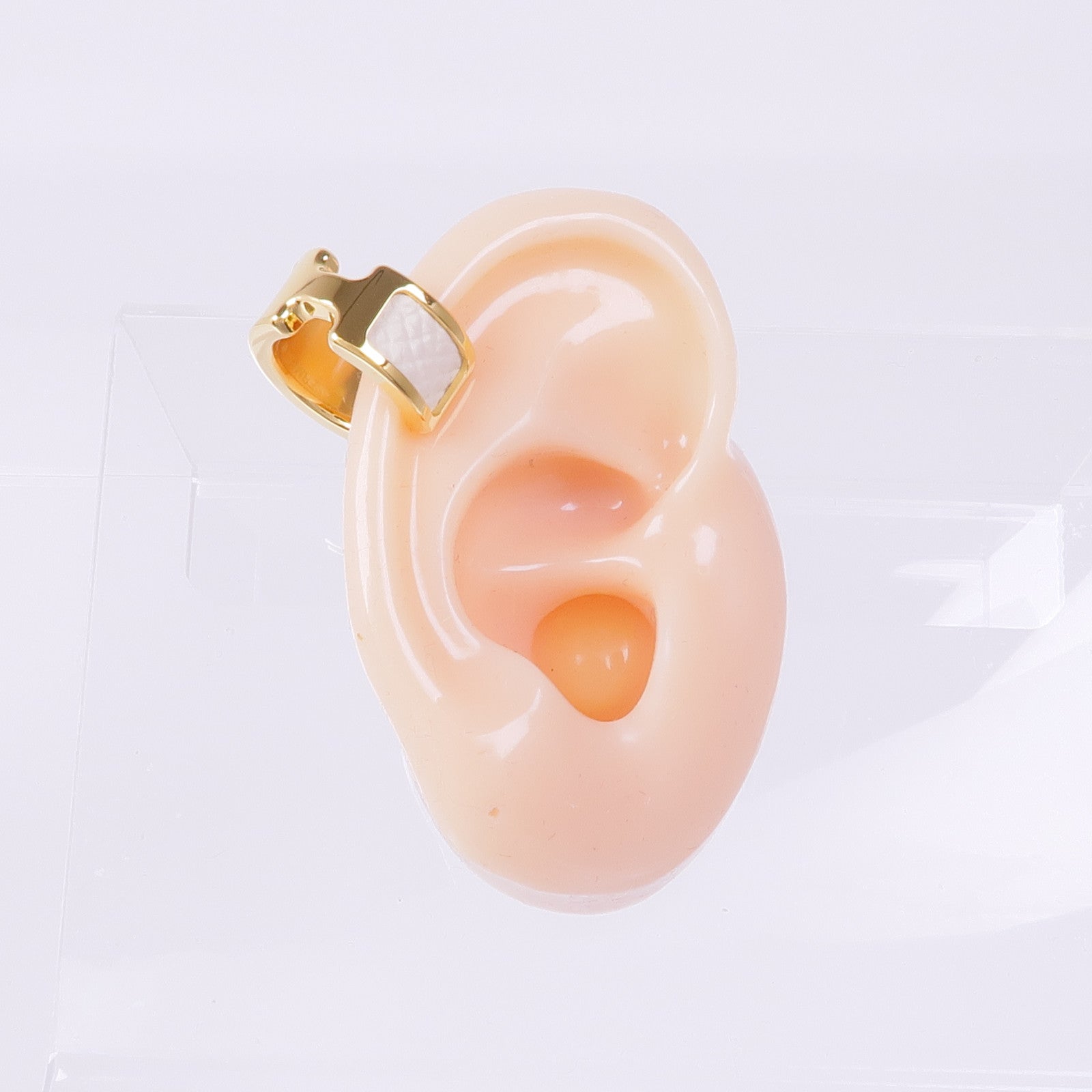 HERMES 【激減優惠】金屬/皮革Olympe Ear Cuff耳夾