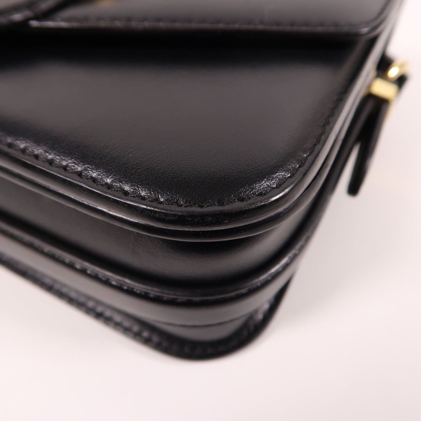 LOUIS VUITTON 牛皮皮革Pont 9金扣肩背袋黑色