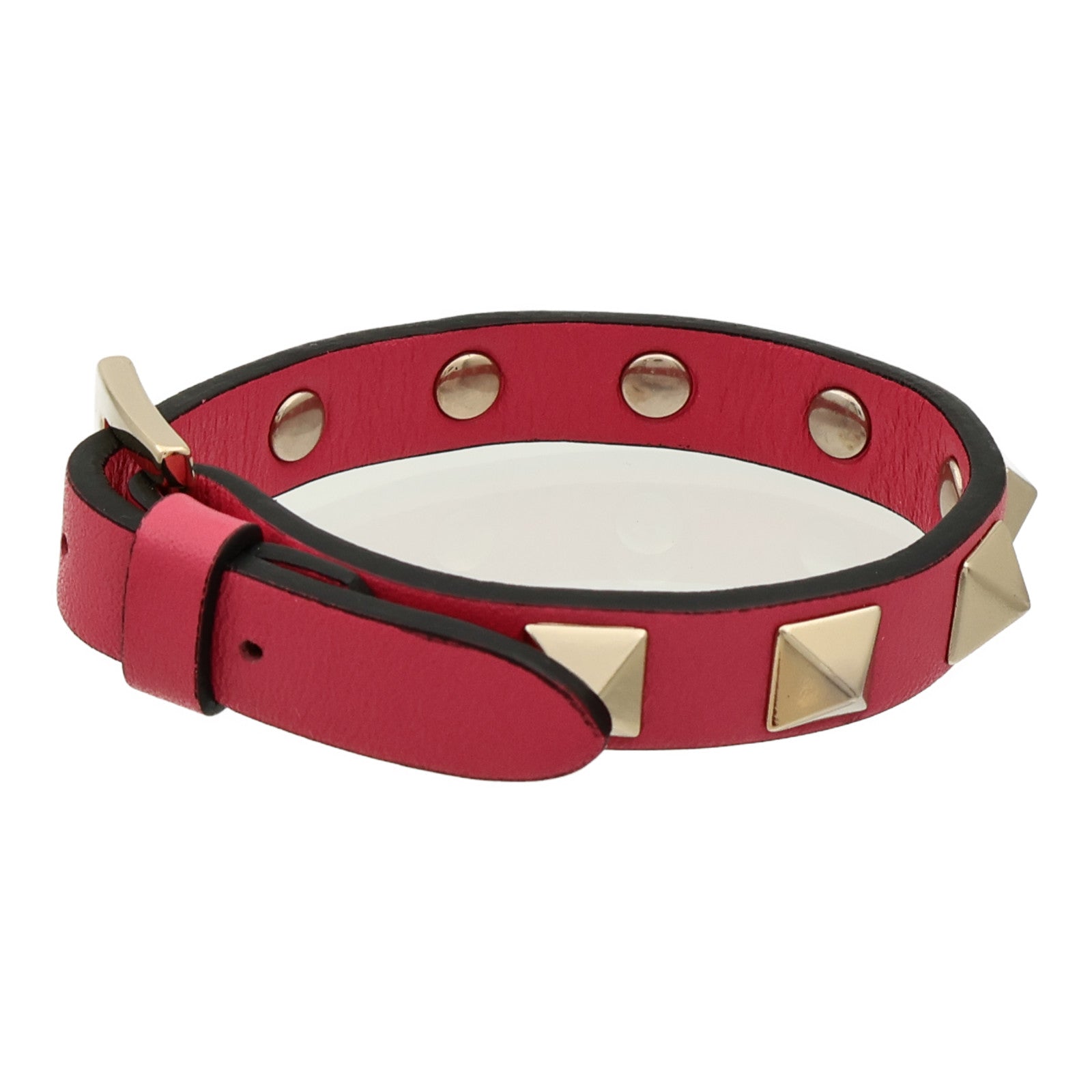 Valentino 牛皮皮革/金屬Rockstud Bracelet手鐲
