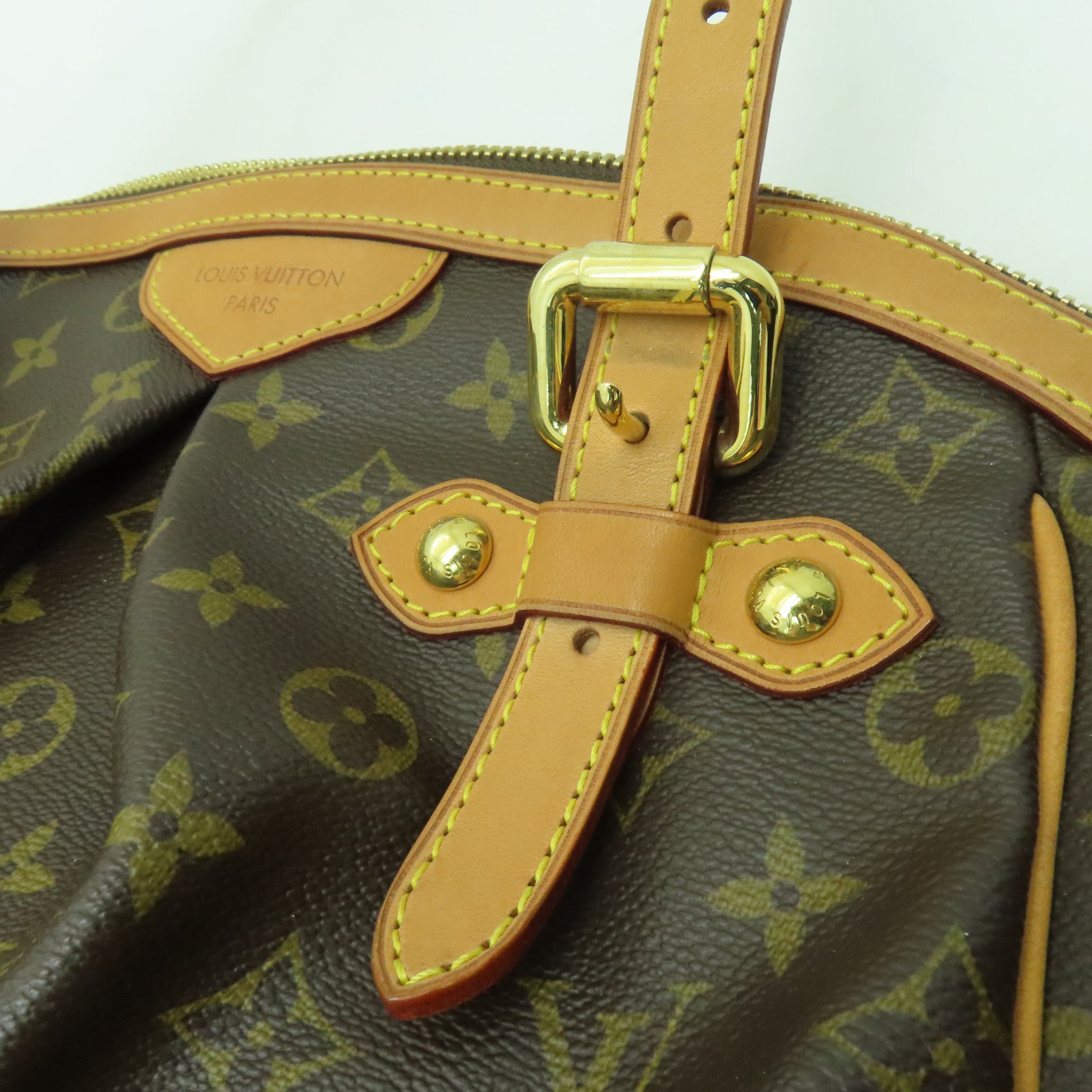 LOUIS VUITTON 【清倉大減價】Monogram Tivoli GM金扣手挽袋啡色