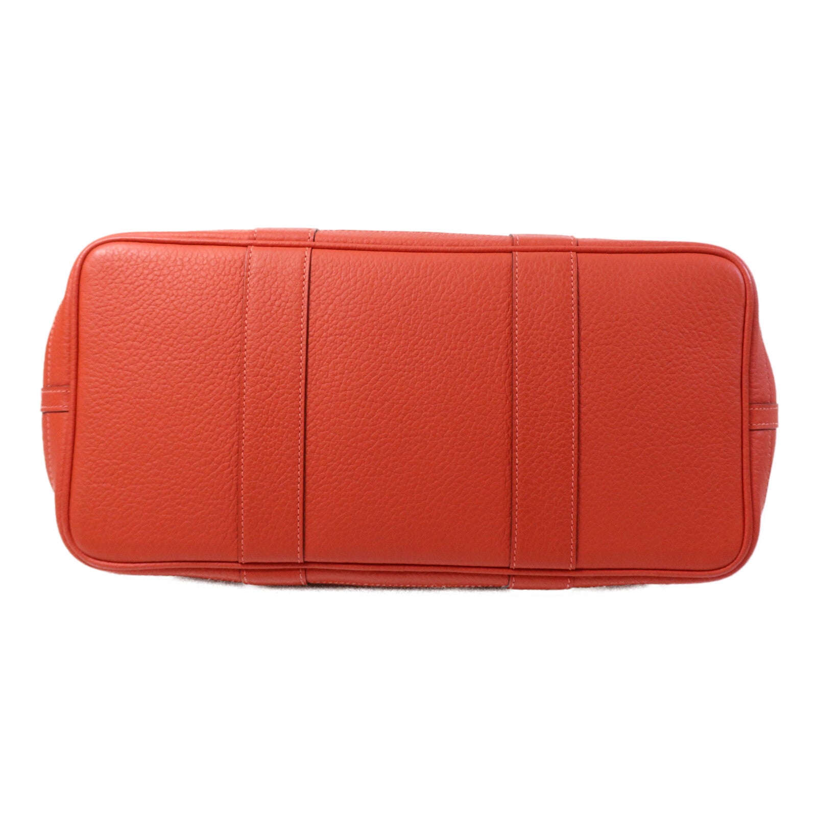 HERMES Negonda皮革Garden Party PM銀扣手挽袋Rouge Pivoine