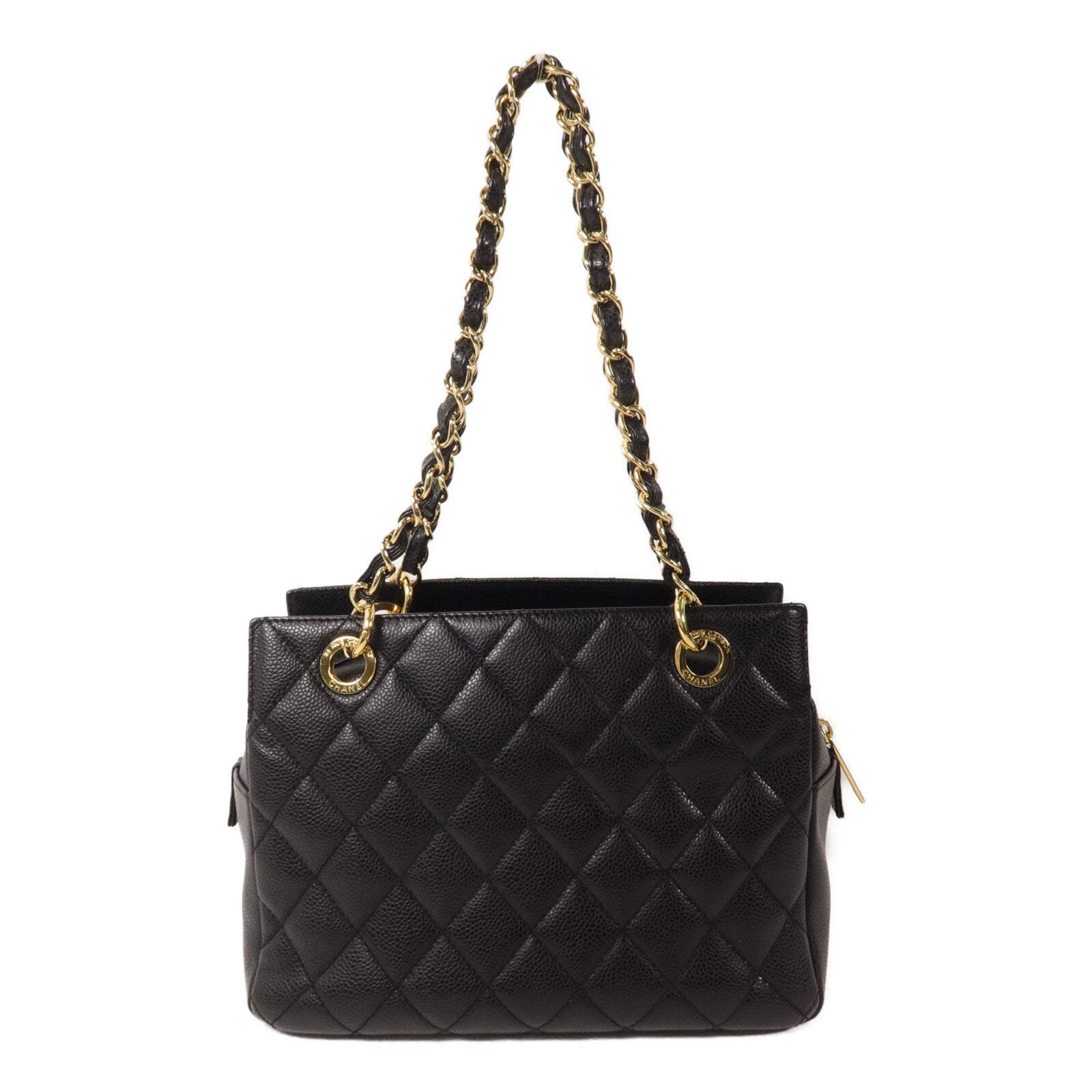 CHANEL 牛皮皮革Petite Timeless Tote鏈帶肩背袋