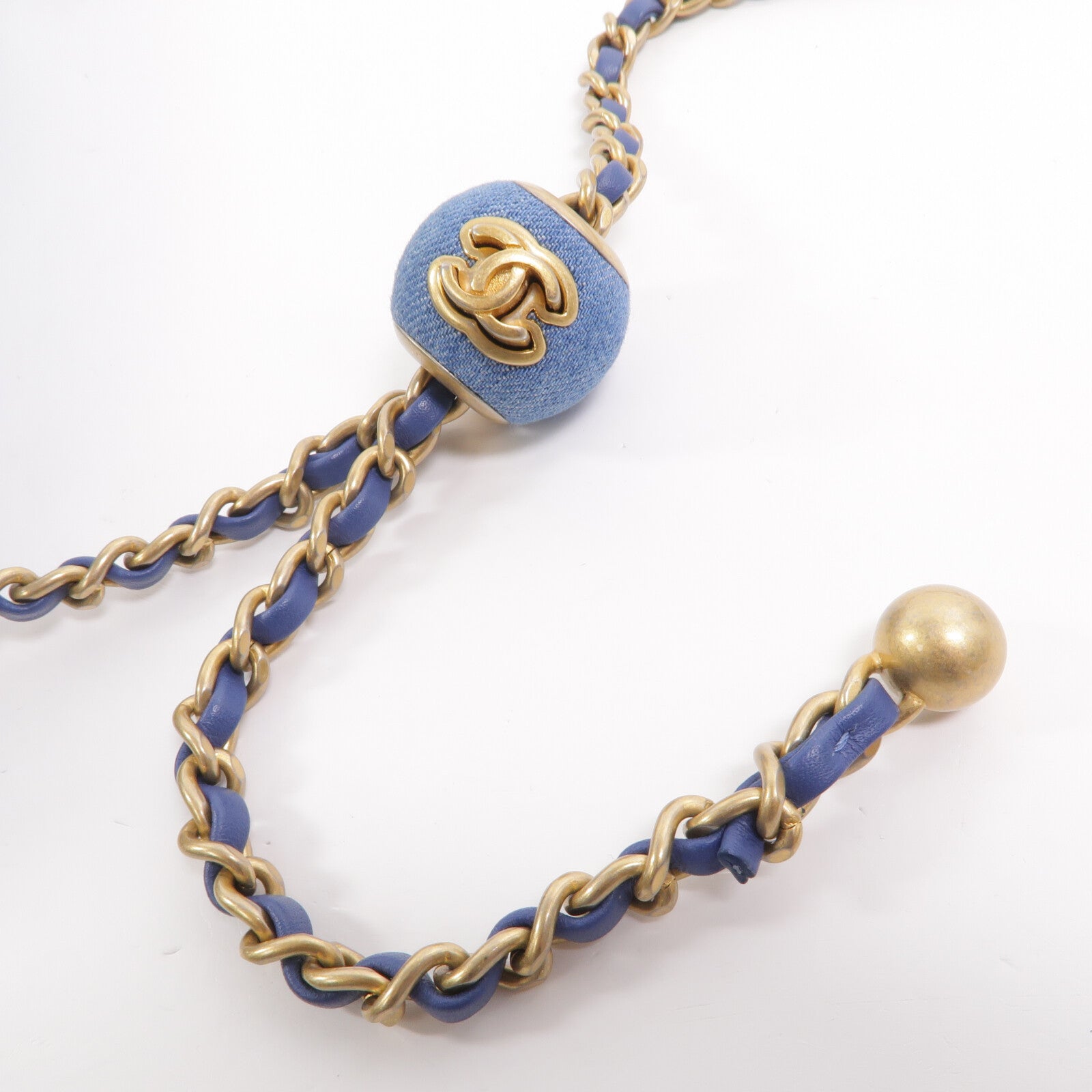 CHANEL 牛仔布Classic 20鏈帶手挽肩背兩用袋