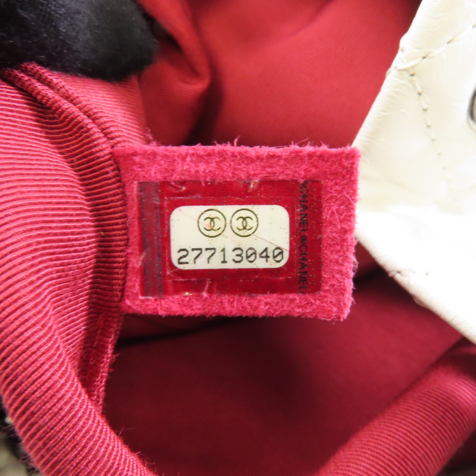 CHANEL 菱格羊皮皮革Gabrielle Backpack背包白色