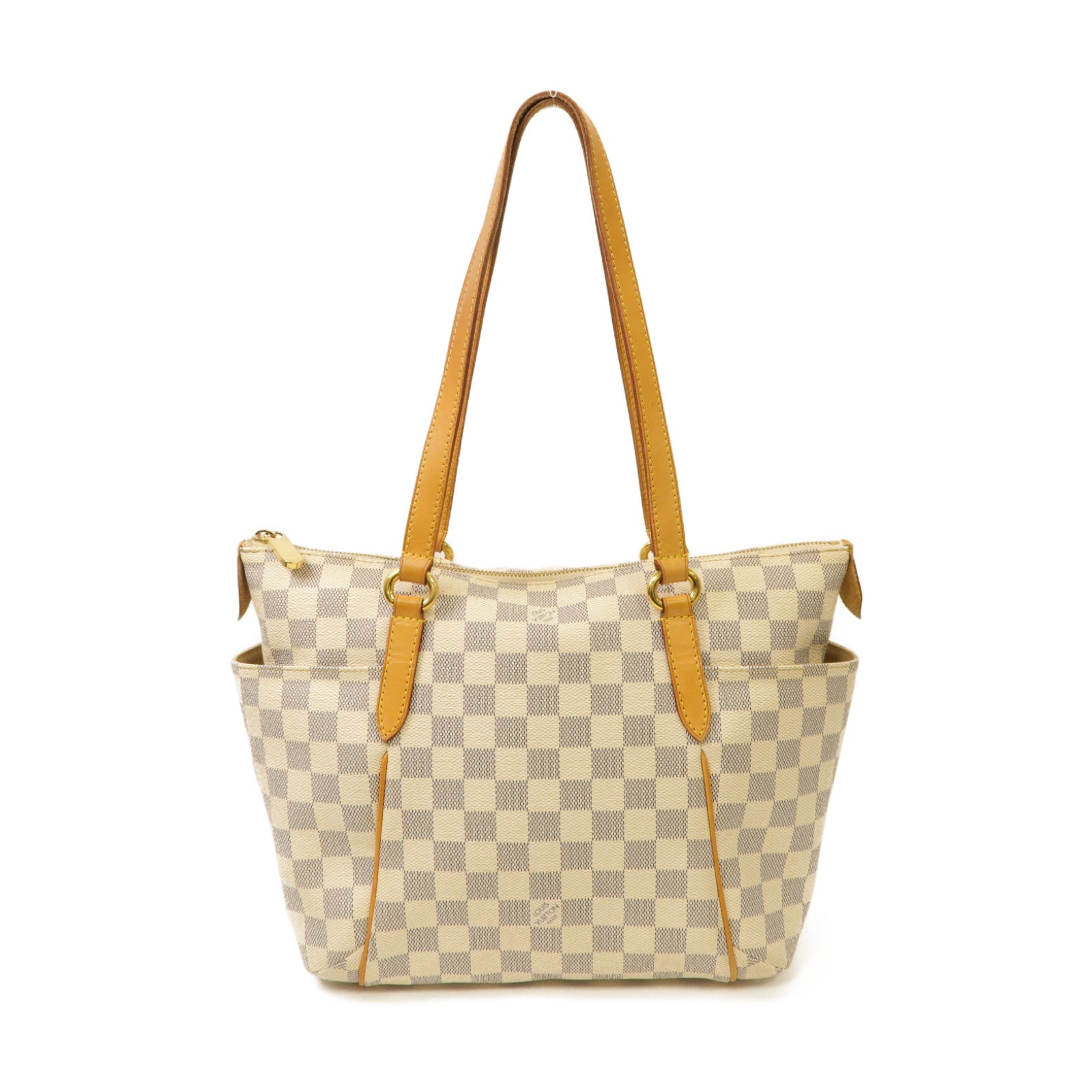 LOUIS VUITTON 【激減優惠】Damier Azur Totally PM金扣肩背袋白色