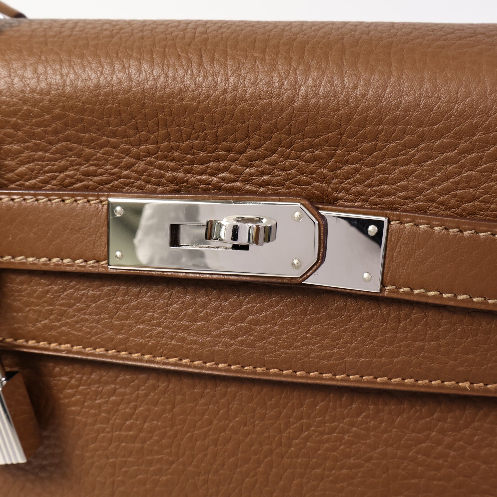 HERMES Clemence皮革Kelly 32手挽肩背兩用袋