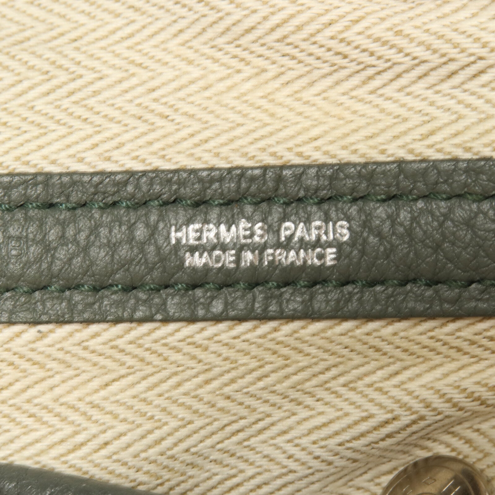 HERMES Negonda皮革Garden Party TPM手挽袋Vert Amande