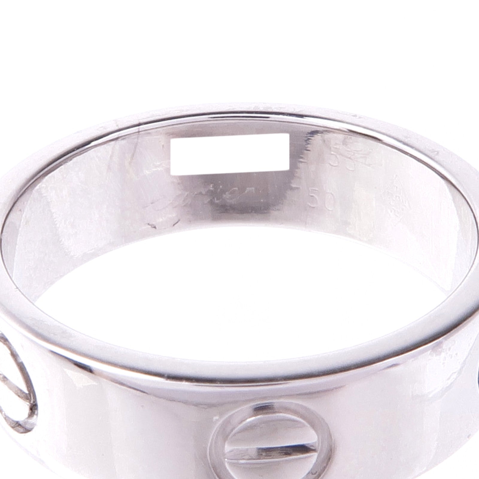 CARTIER 18K白金Love Ring戒指Cartier#53/US#6.25