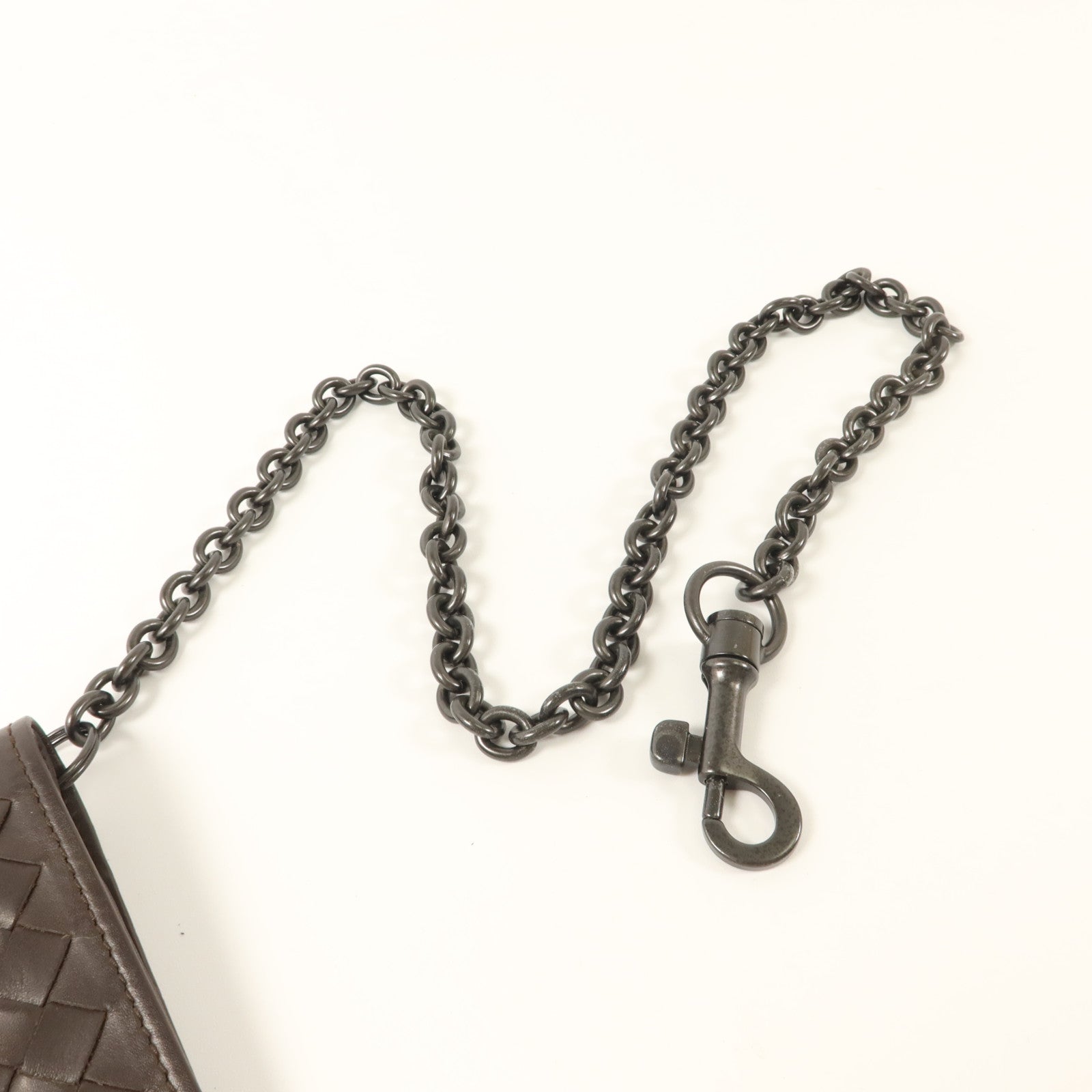BOTTEGA VENETA 織紋皮革Bifold Wallet With Chain錢包