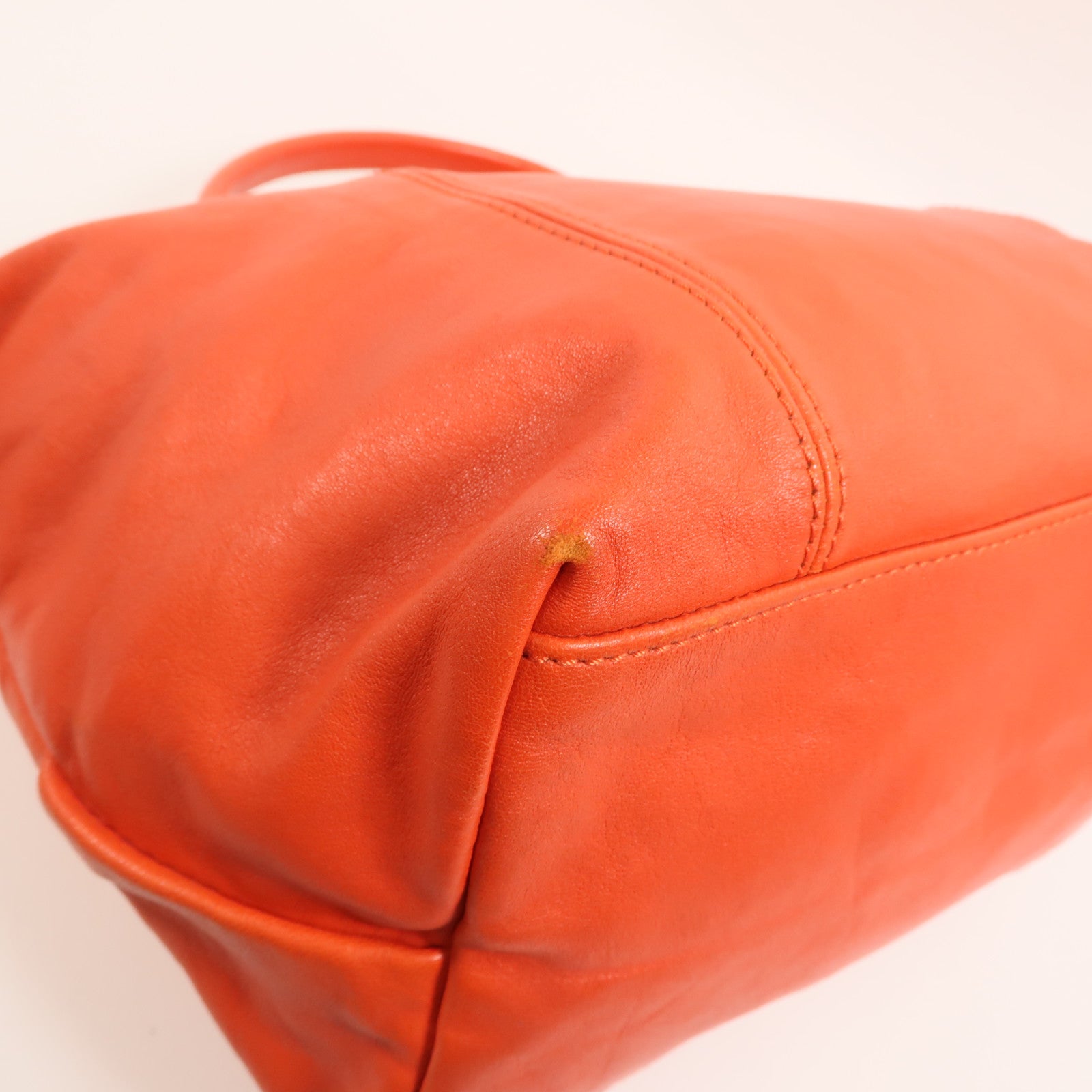 Longchamp 羊皮皮革Le Pliage Cuir銀扣手挽肩背兩用袋