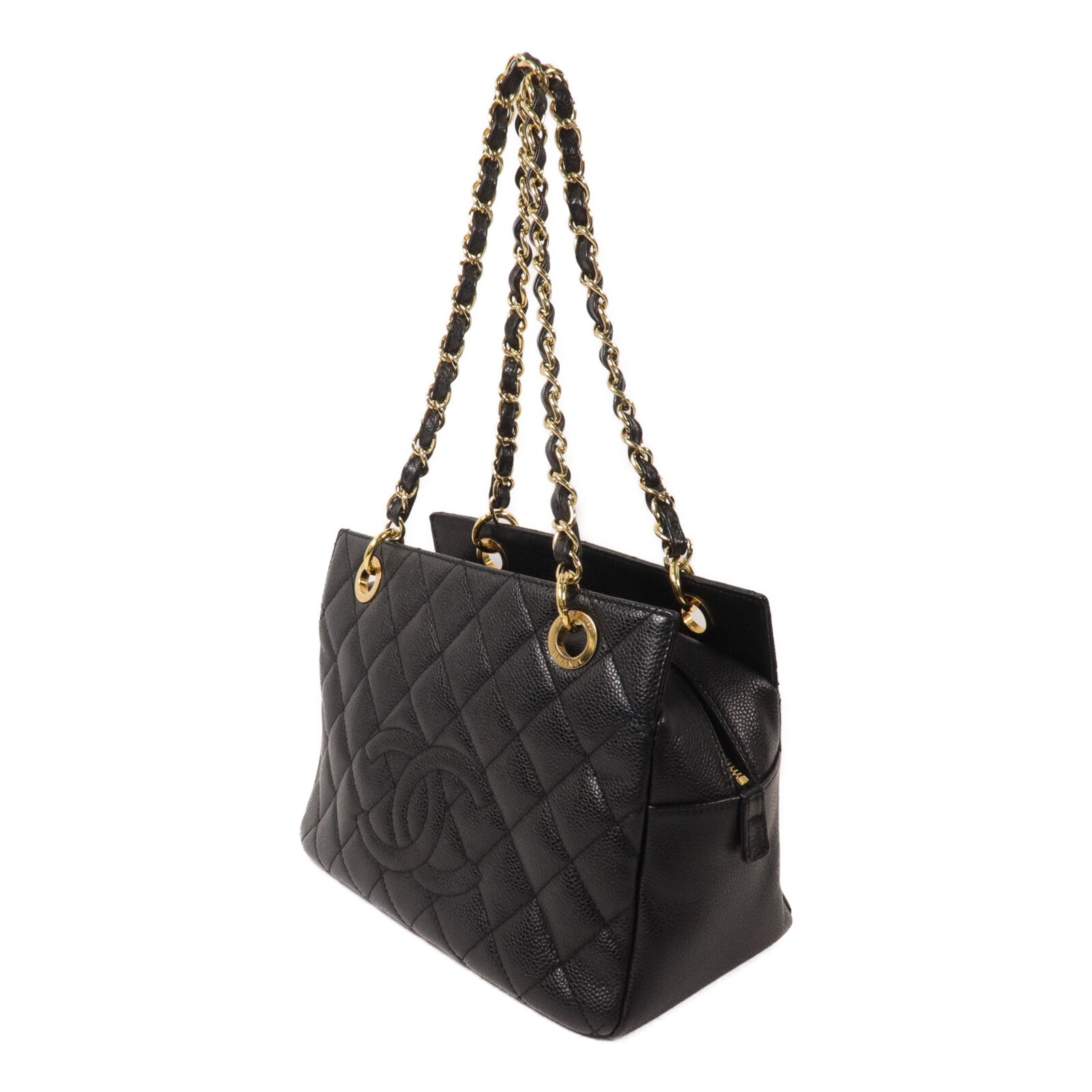 CHANEL 牛皮皮革Petite Timeless Tote鏈帶肩背袋