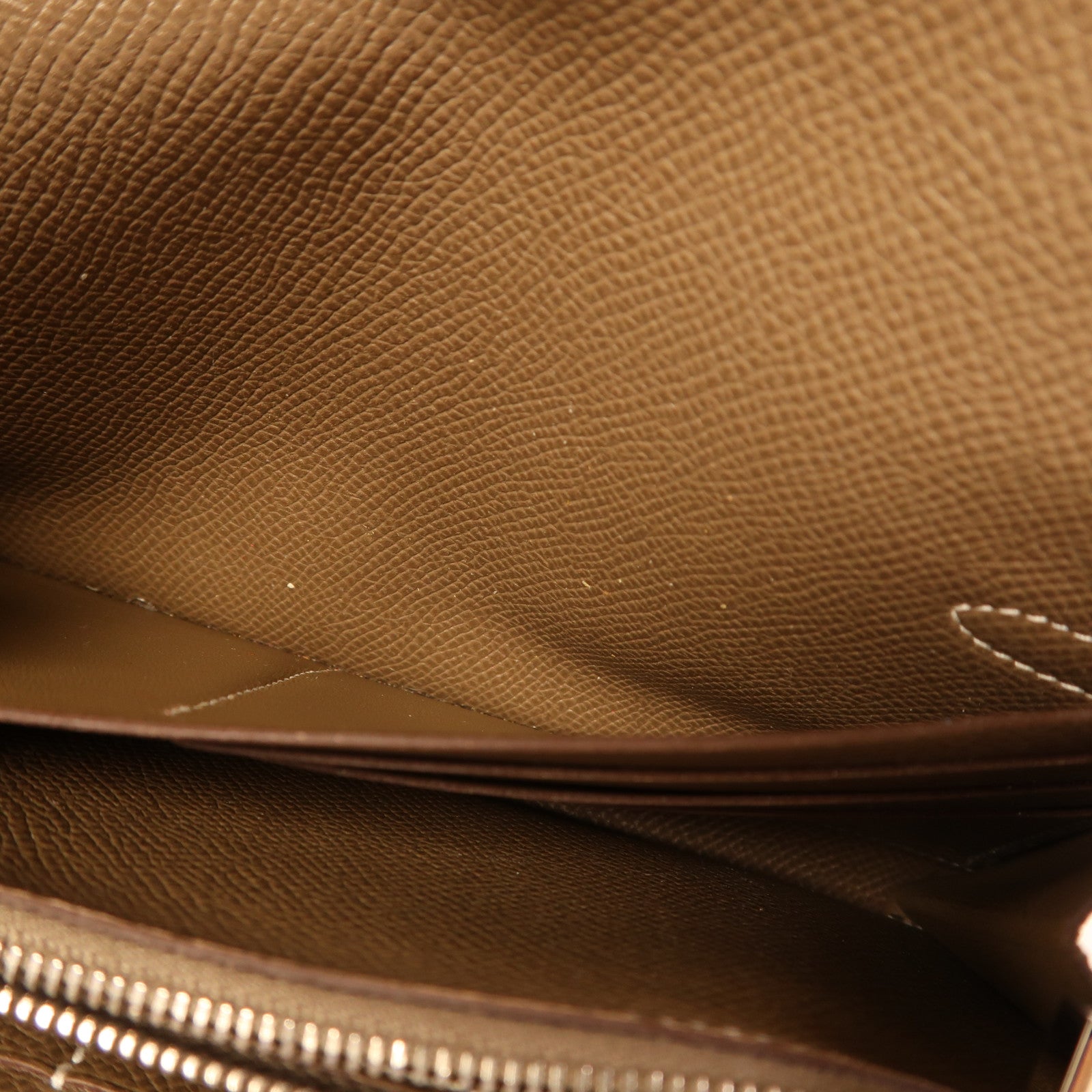 HERMES Epsom皮革Kelly Long Wallet銀扣長錢包