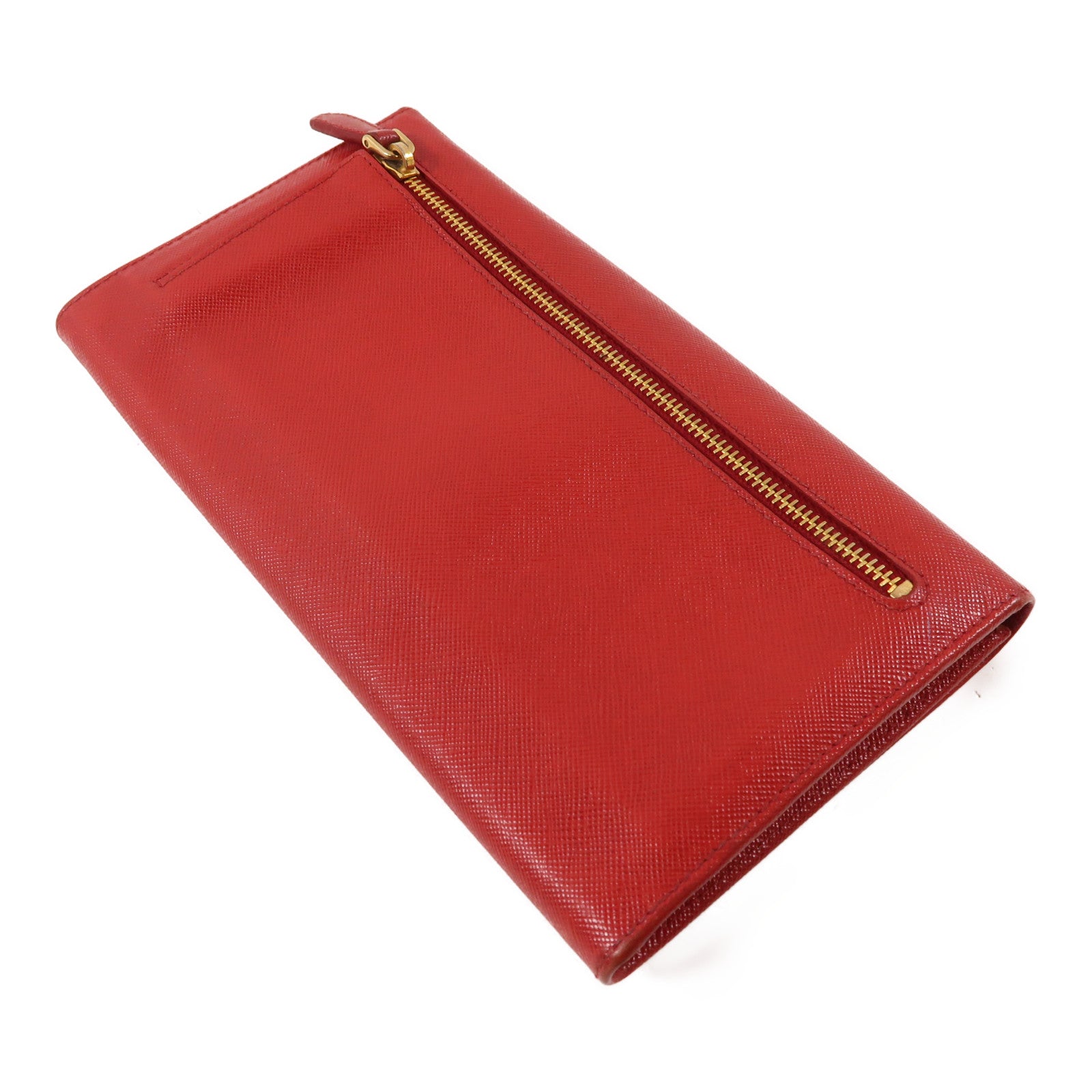 PRADA 【激減優惠】牛皮皮革Long wallet金扣長錢包