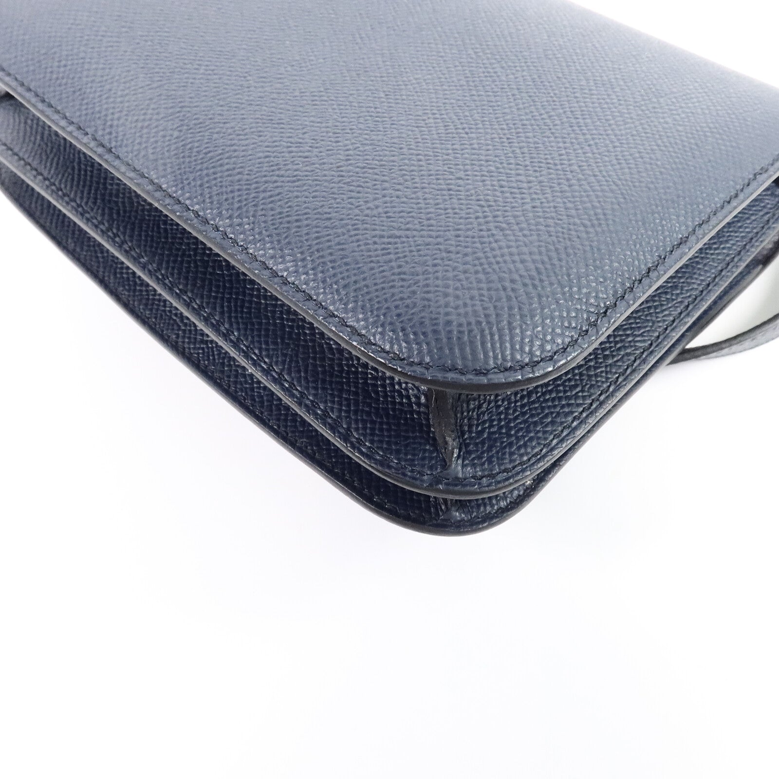 HERMES Epsom皮革Constance Mini肩背袋Blue Indigo