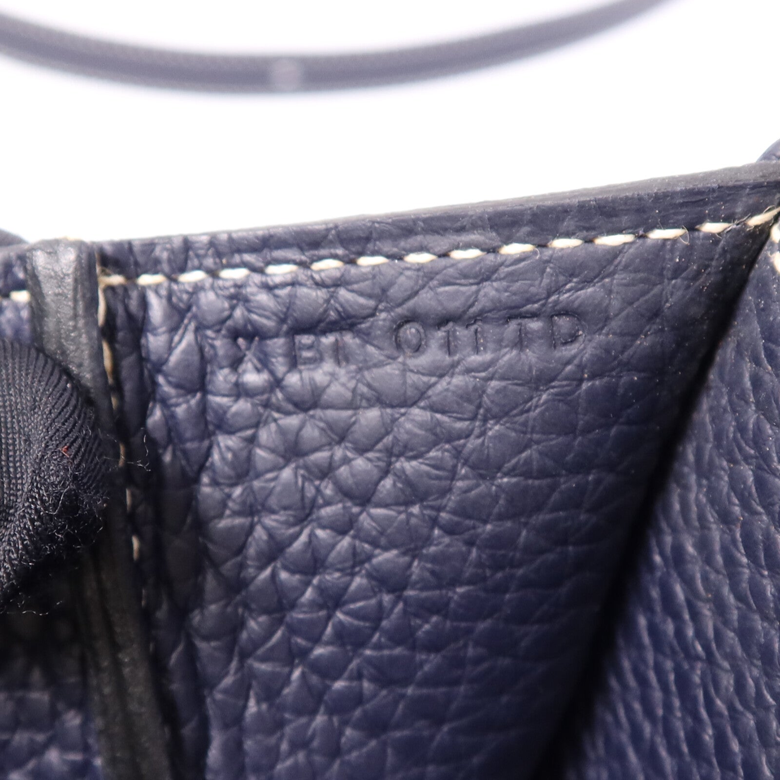 HERMES 【激減優惠】Clemence皮革Halzan 31銀扣手挽肩背兩用袋Bleu Nuit