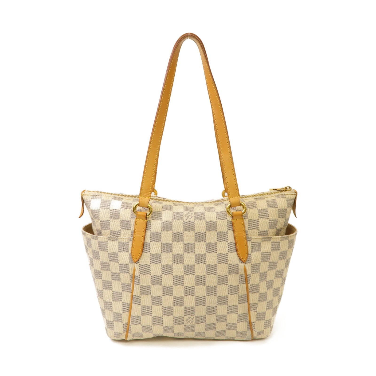 LOUIS VUITTON 【激減優惠】Damier Azur Totally PM金扣肩背袋白色