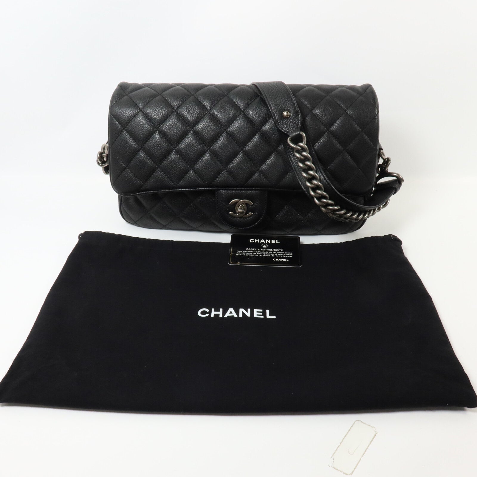 CHANEL 牛皮皮革Shoulder Bag鏈帶肩背袋
