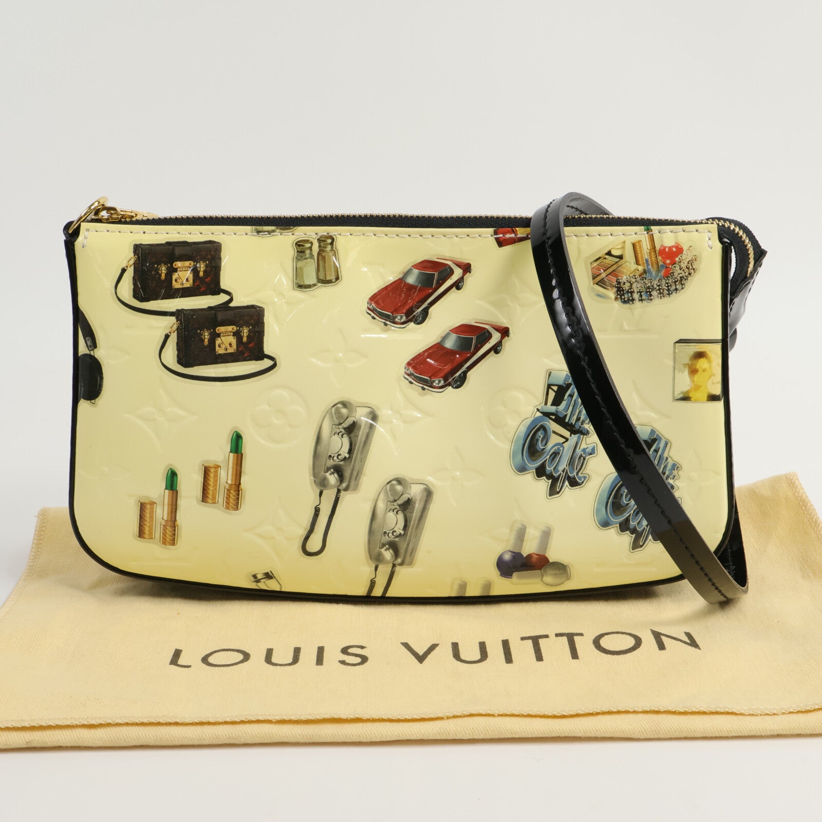 LOUIS VUITTON Monogram Vernis Sticker Pochette Accessoires肩背袋