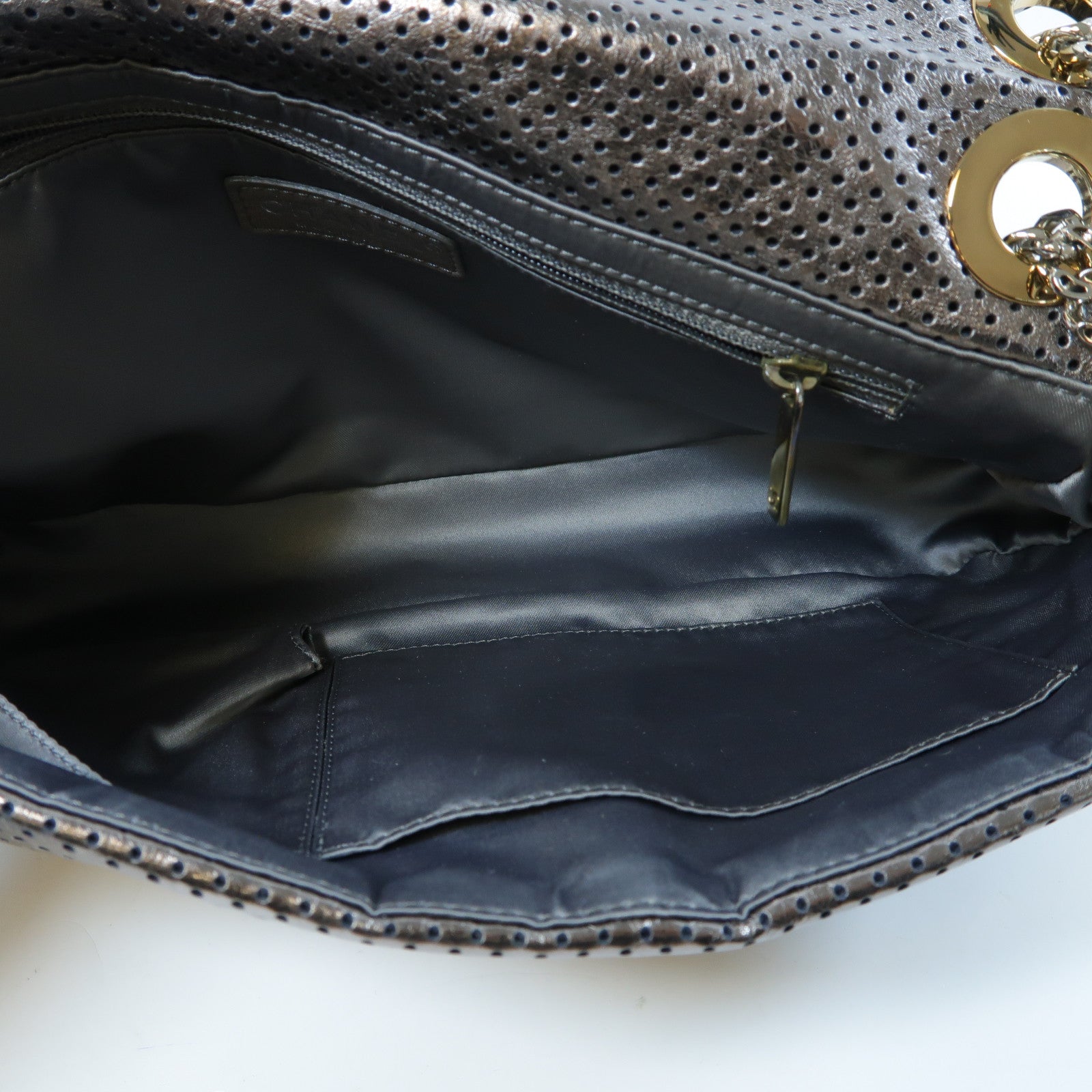 CHANEL 【激減優惠】牛皮皮革2.55 Chain Shoulder Bag金扣鏈帶肩背袋銀色