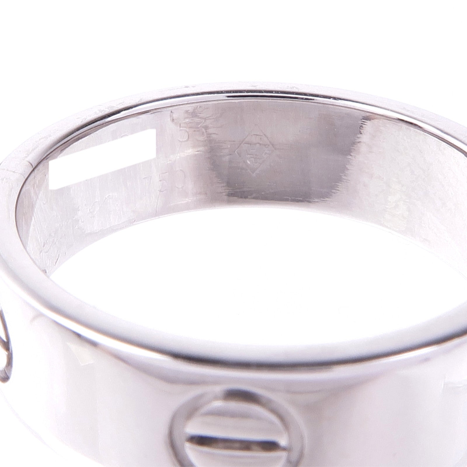 CARTIER 18K白金Love Ring戒指Cartier#53/US#6.25
