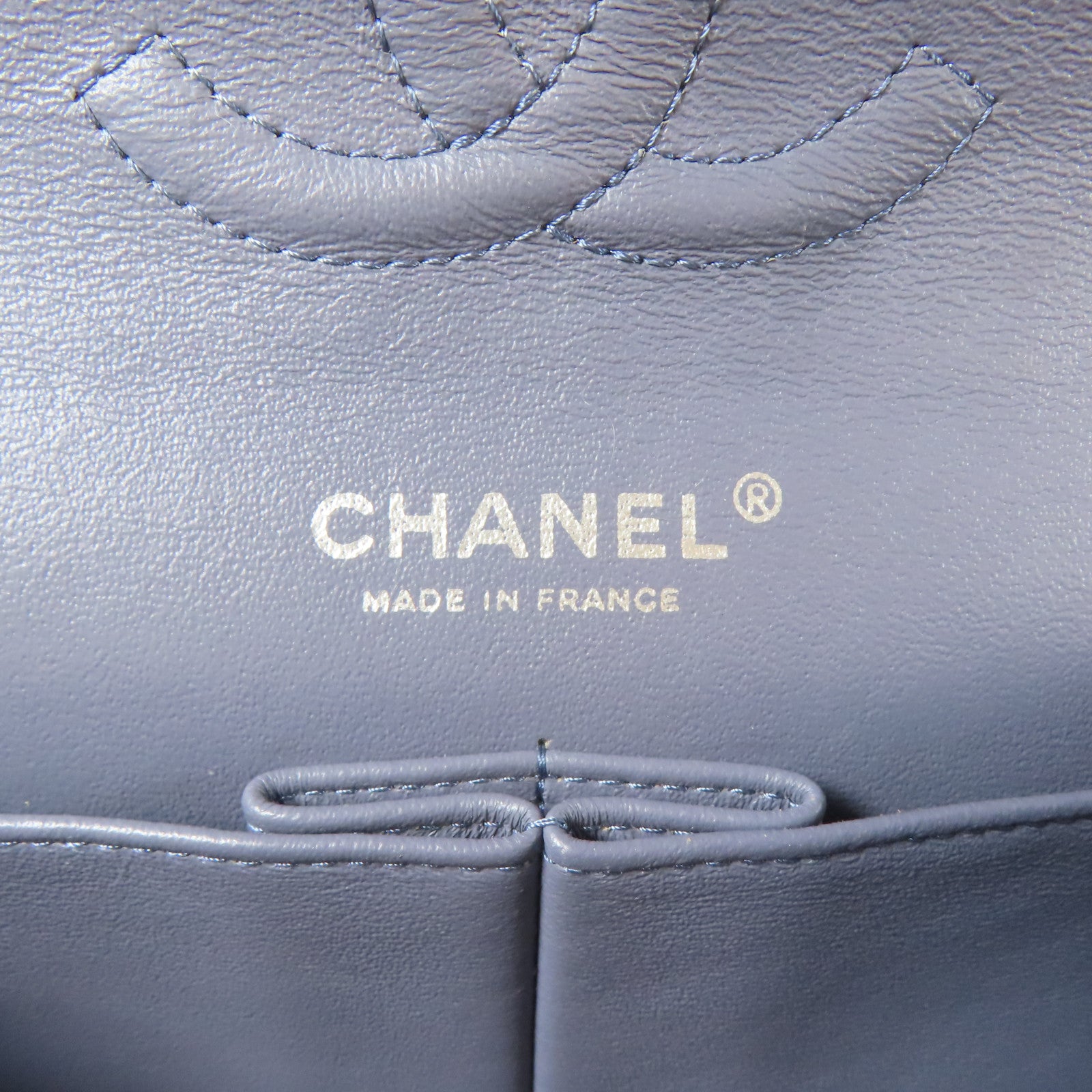 CHANEL 【激減優惠】菱格羊皮皮革Classic 25cm銀扣鏈帶肩背袋紫色