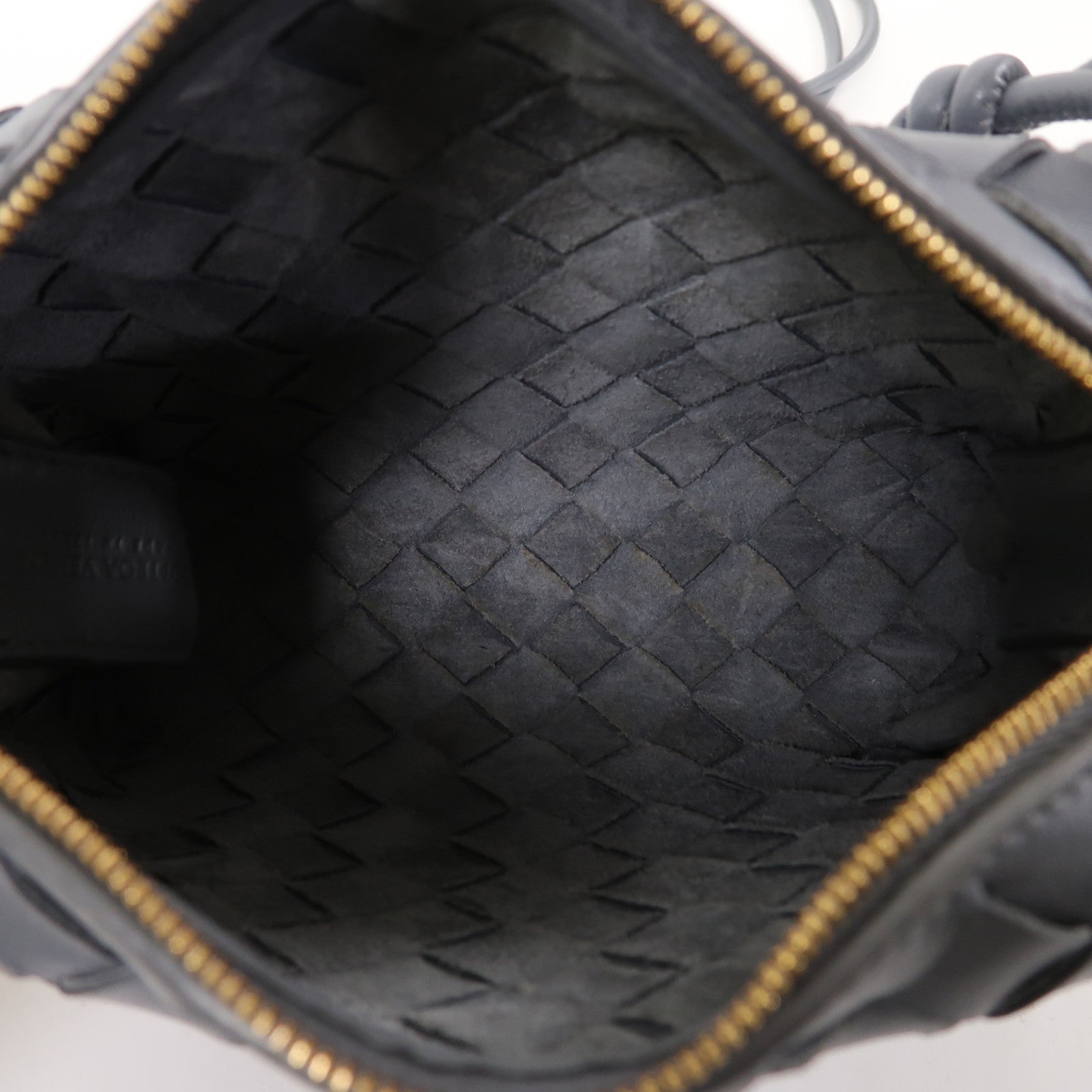 BOTTEGA VENETA 織紋皮革Mini Loop Camera Bag金扣肩背袋灰色