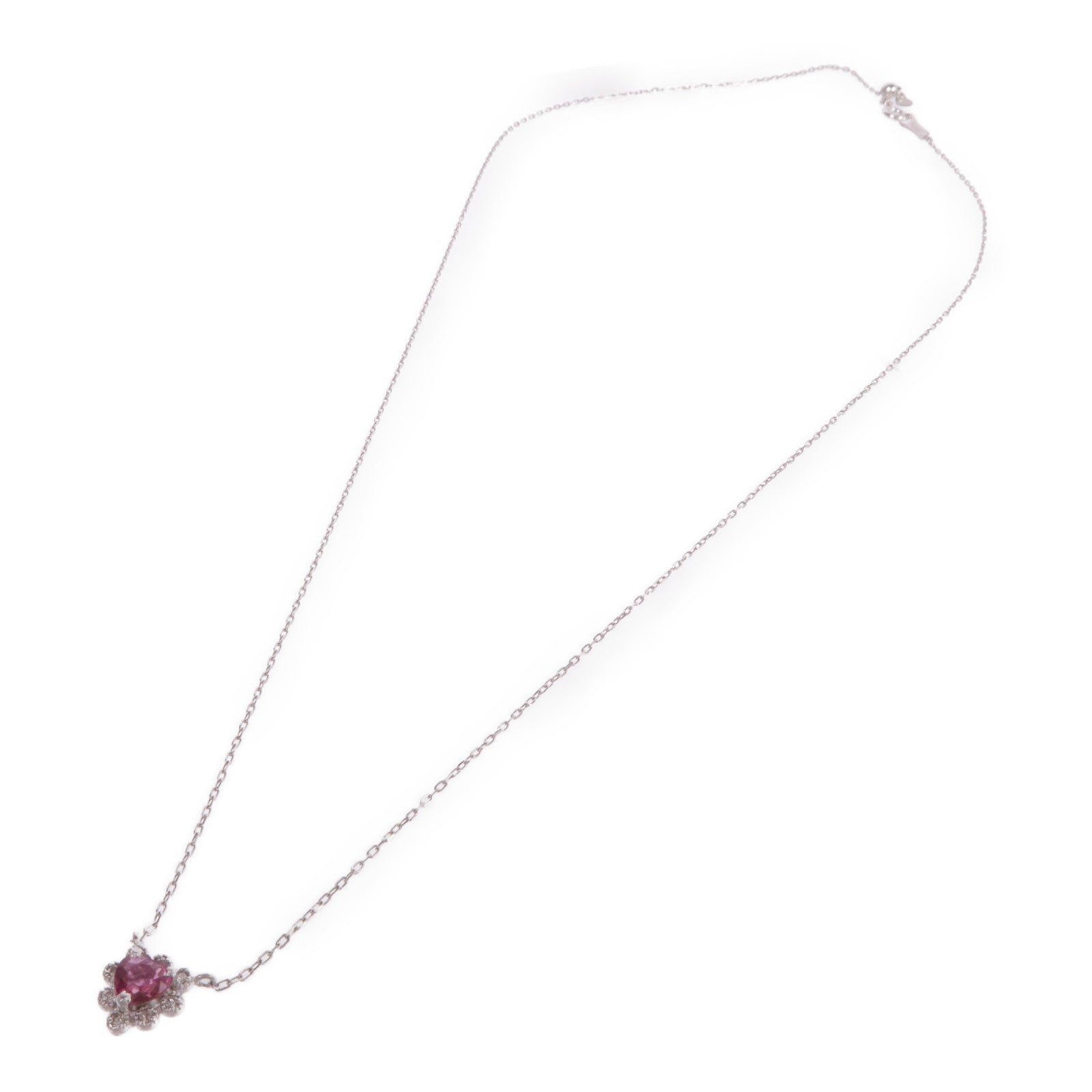 JEWELRY 18K白金Pink Sapphire Diamond Necklace粉紅藍寶石/鑽石項鍊