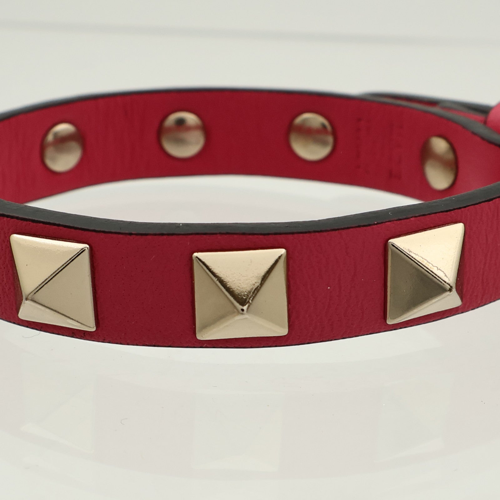 Valentino 牛皮皮革/金屬Rockstud Bracelet手鐲