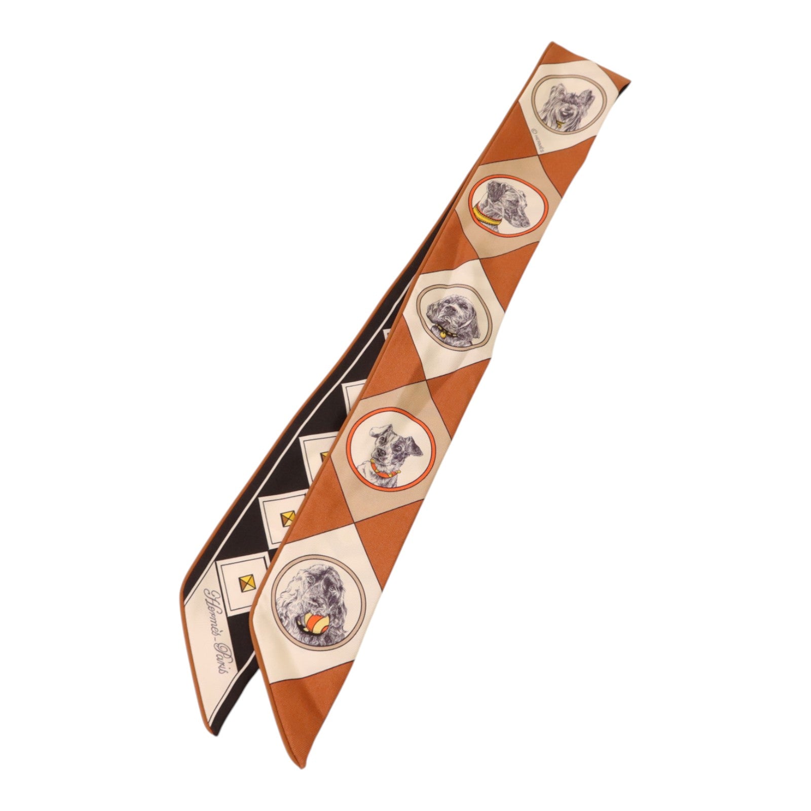 HERMES 絲質Twilly絲巾