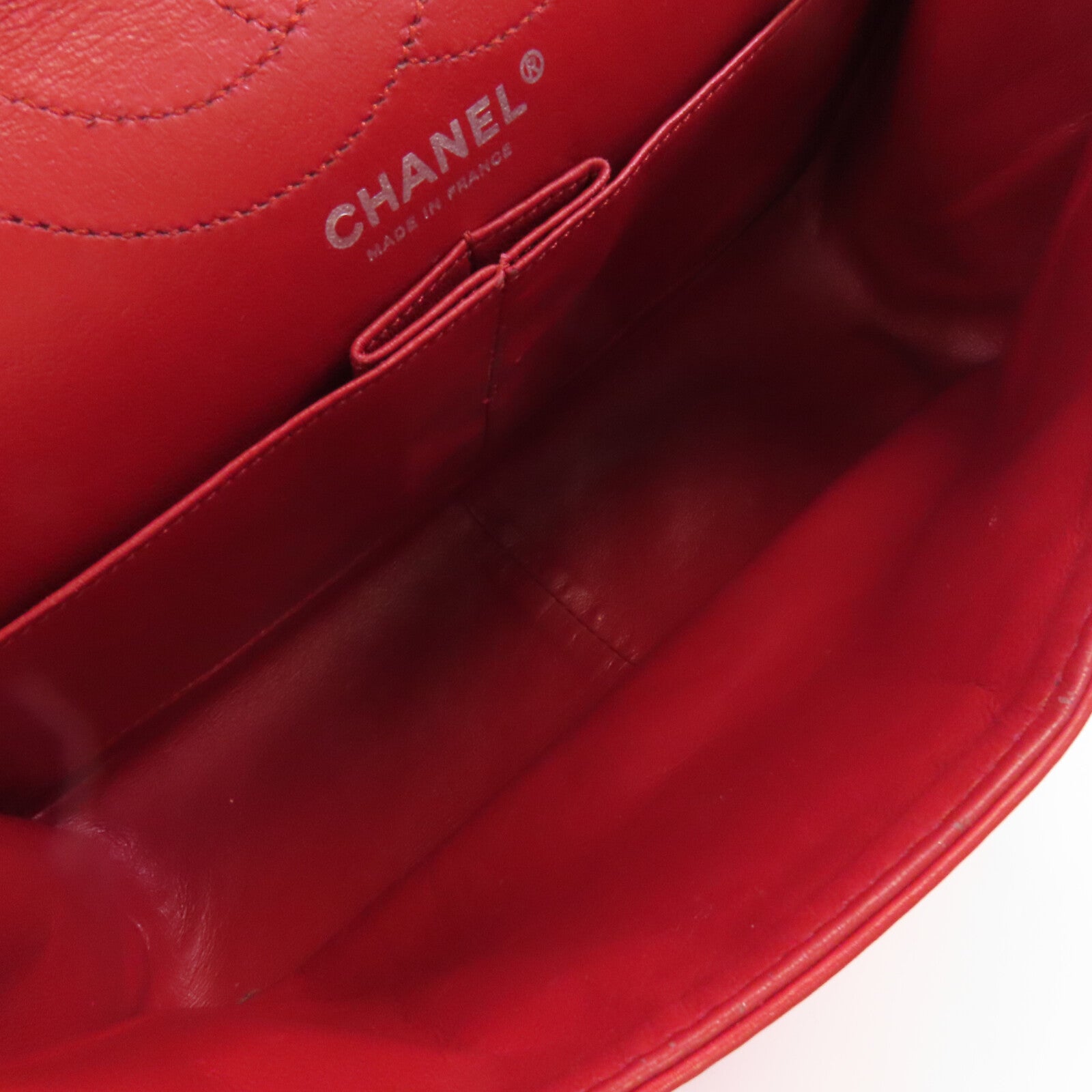 CHANEL 牛皮皮革2.55 Large銀扣鏈帶肩背袋