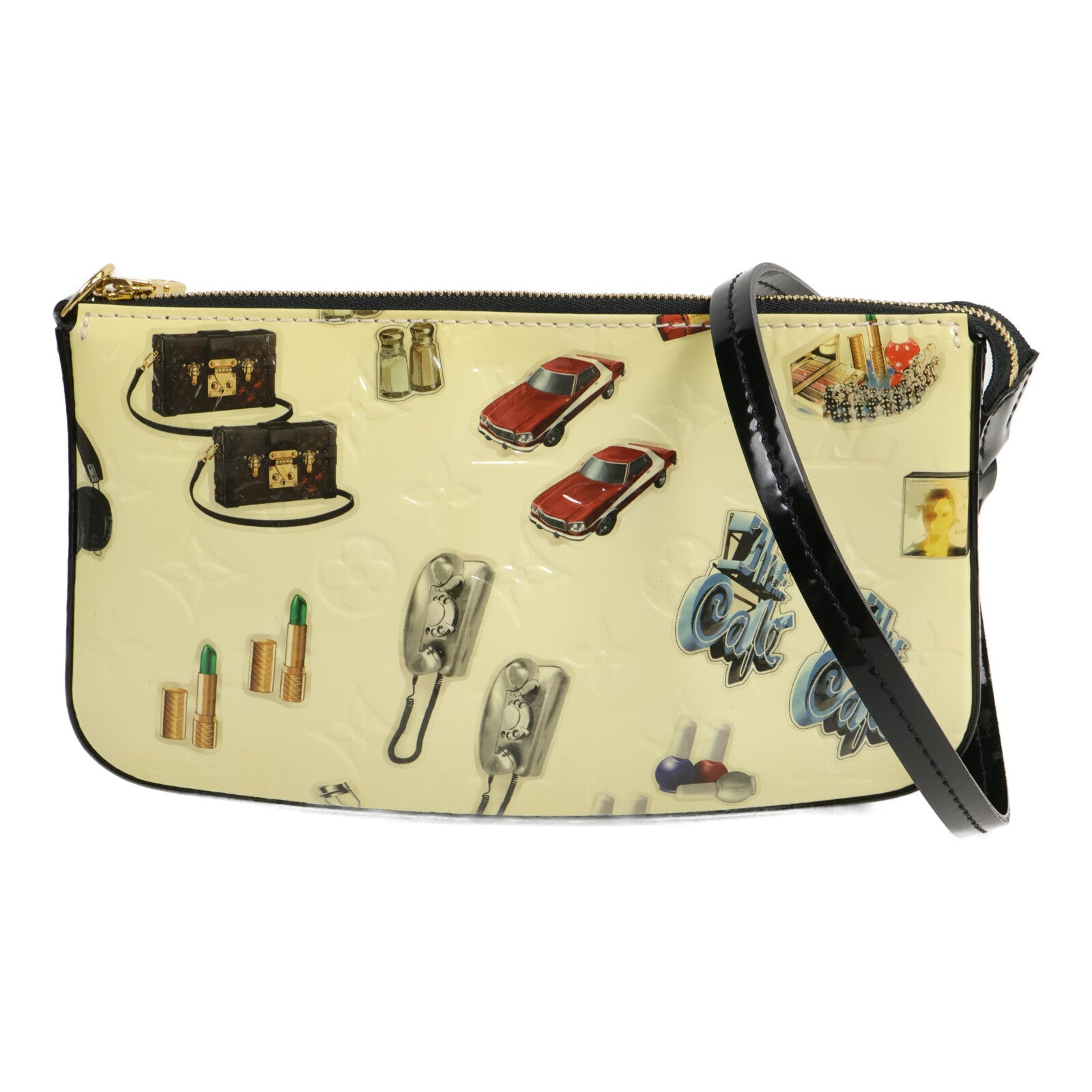LOUIS VUITTON Monogram Vernis Sticker Pochette Accessoires肩背袋