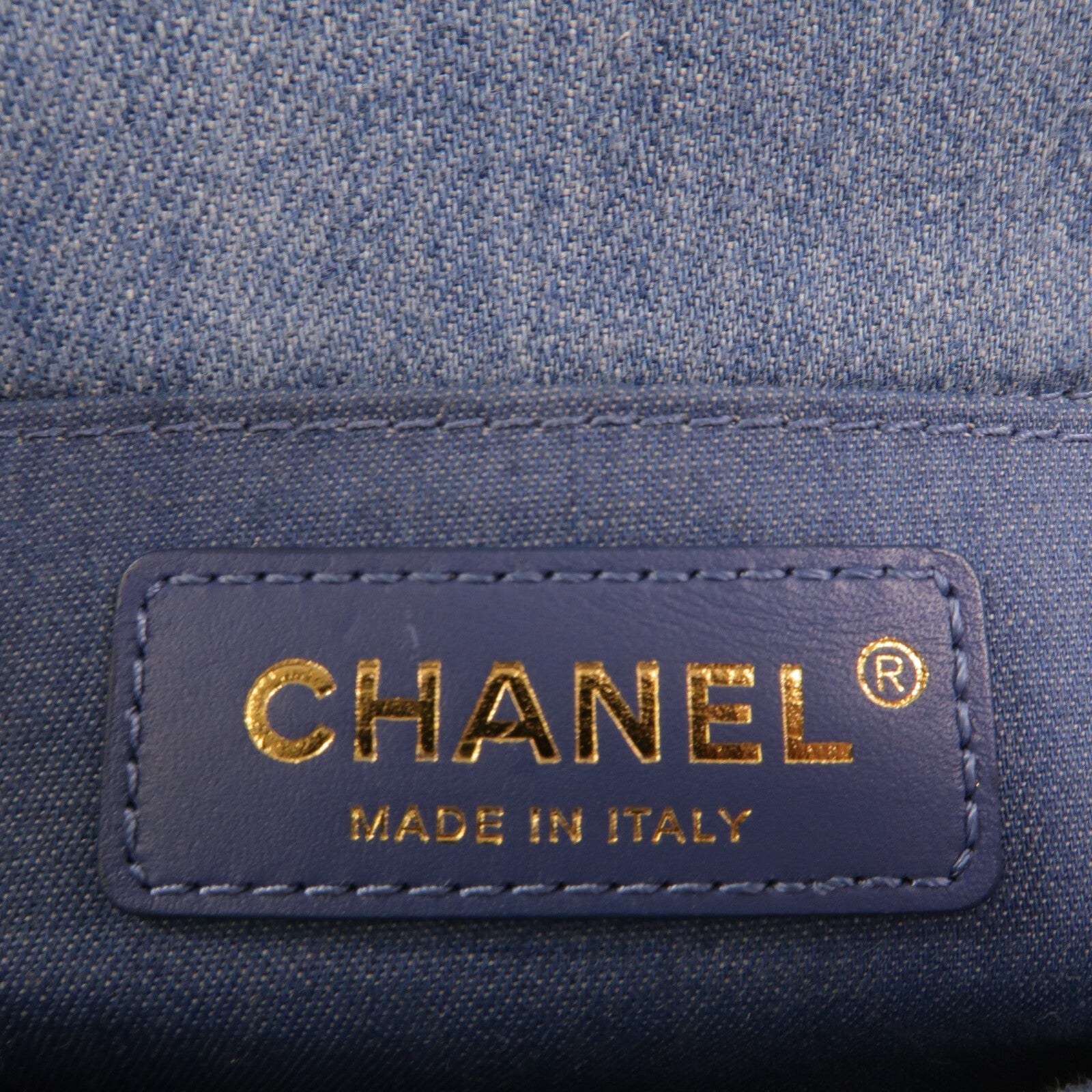 CHANEL 牛仔布Classic 20鏈帶手挽肩背兩用袋