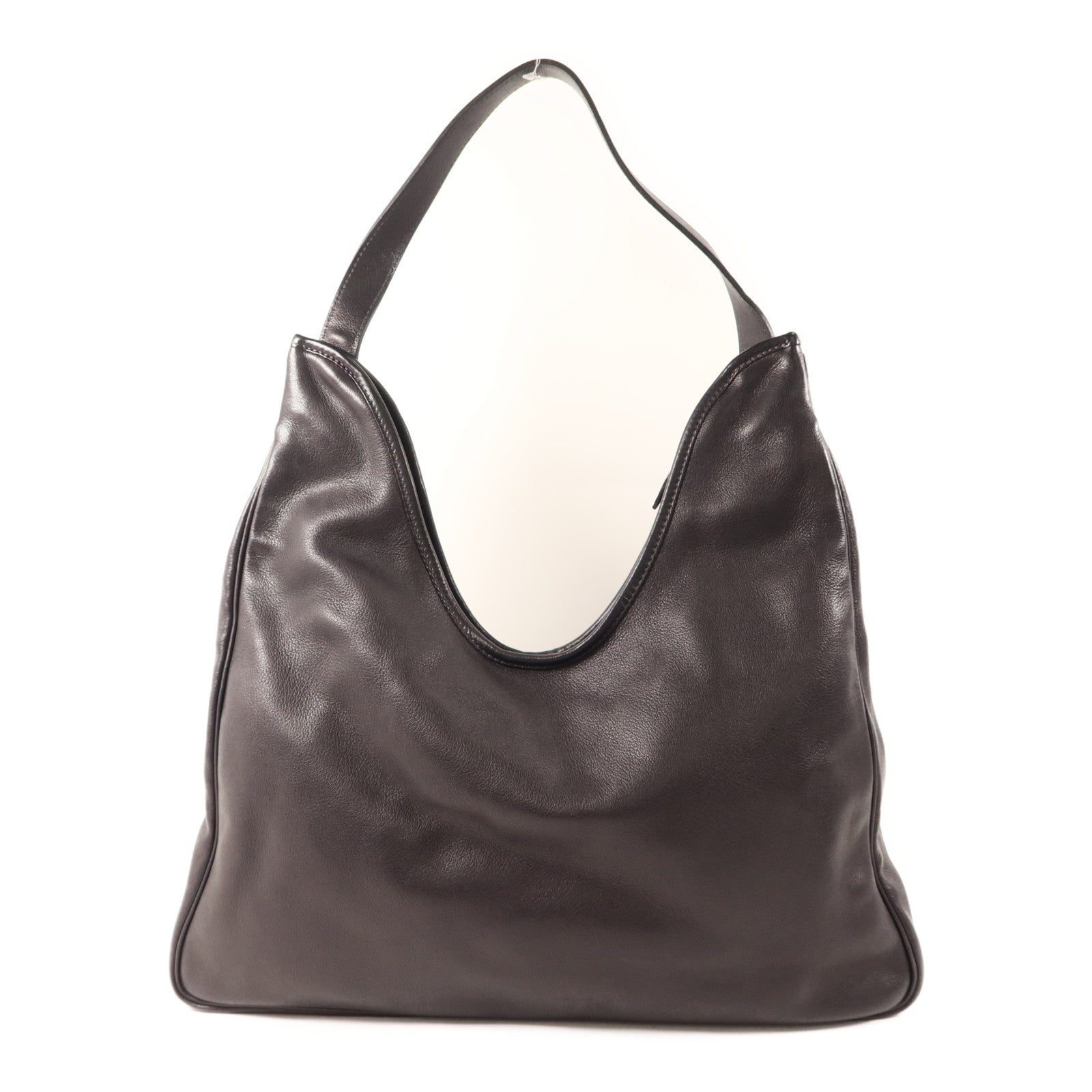 HERMES Evergrain皮革Massai銀扣肩背袋Noir