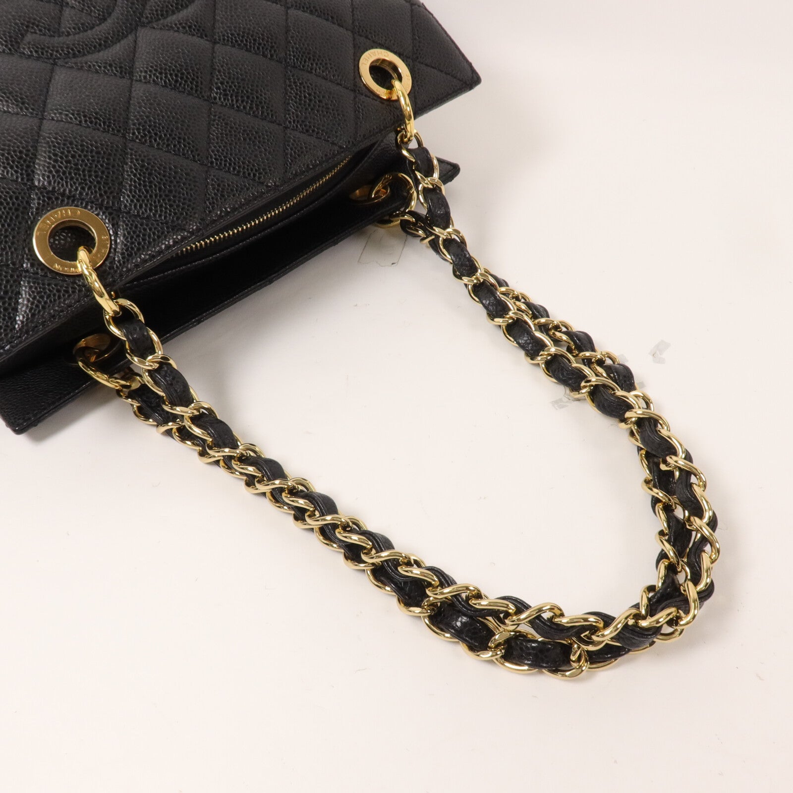 CHANEL 牛皮皮革Petite Timeless Tote鏈帶肩背袋