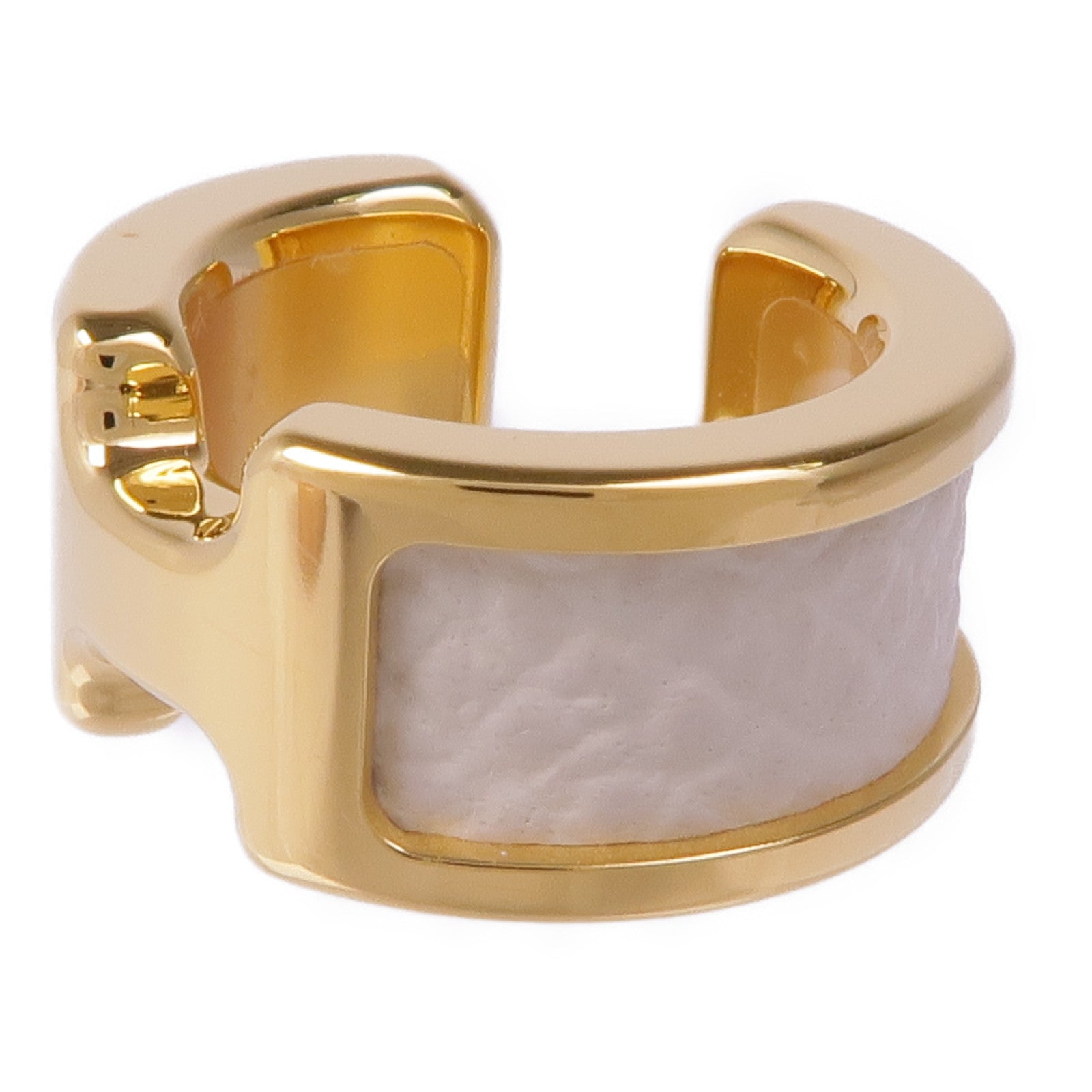 HERMES 【激減優惠】金屬/皮革Olympe Ear Cuff耳夾