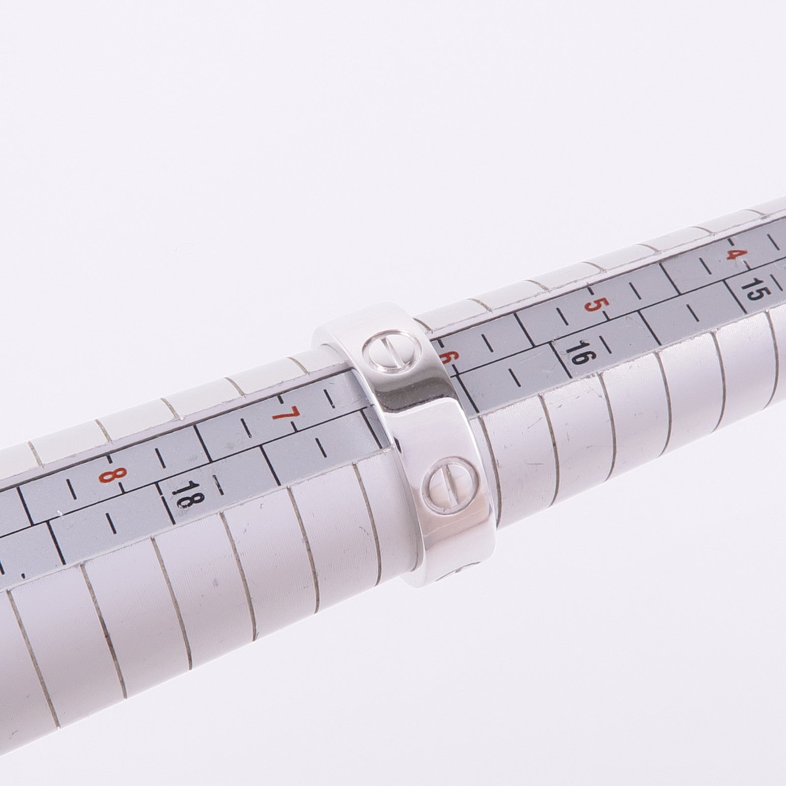 CARTIER【激減優惠】 18K白金Love Ring戒指Cartier#53/US#6.25