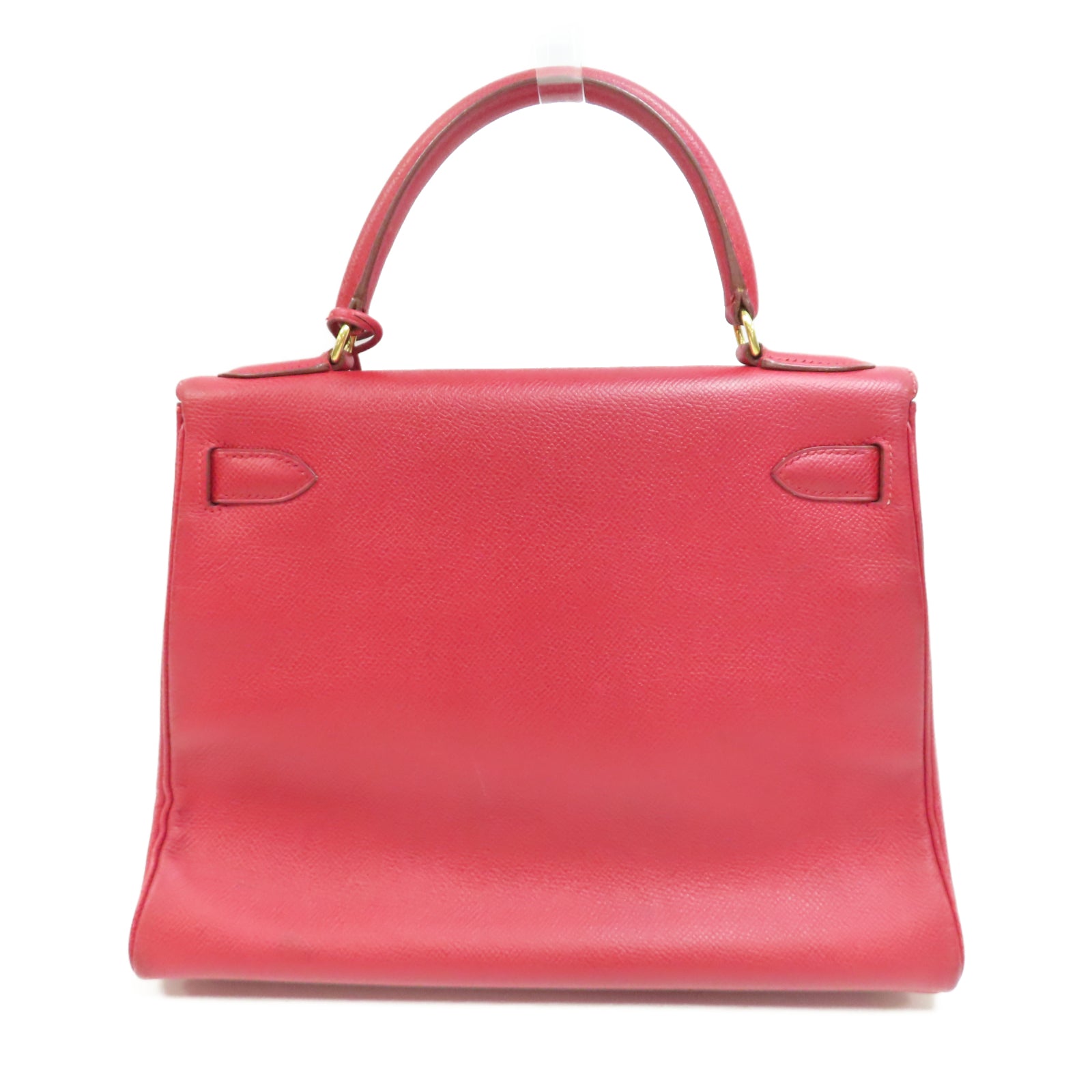 HERMES Epsom皮革Kelly 28金扣手挽肩背兩用袋紅色